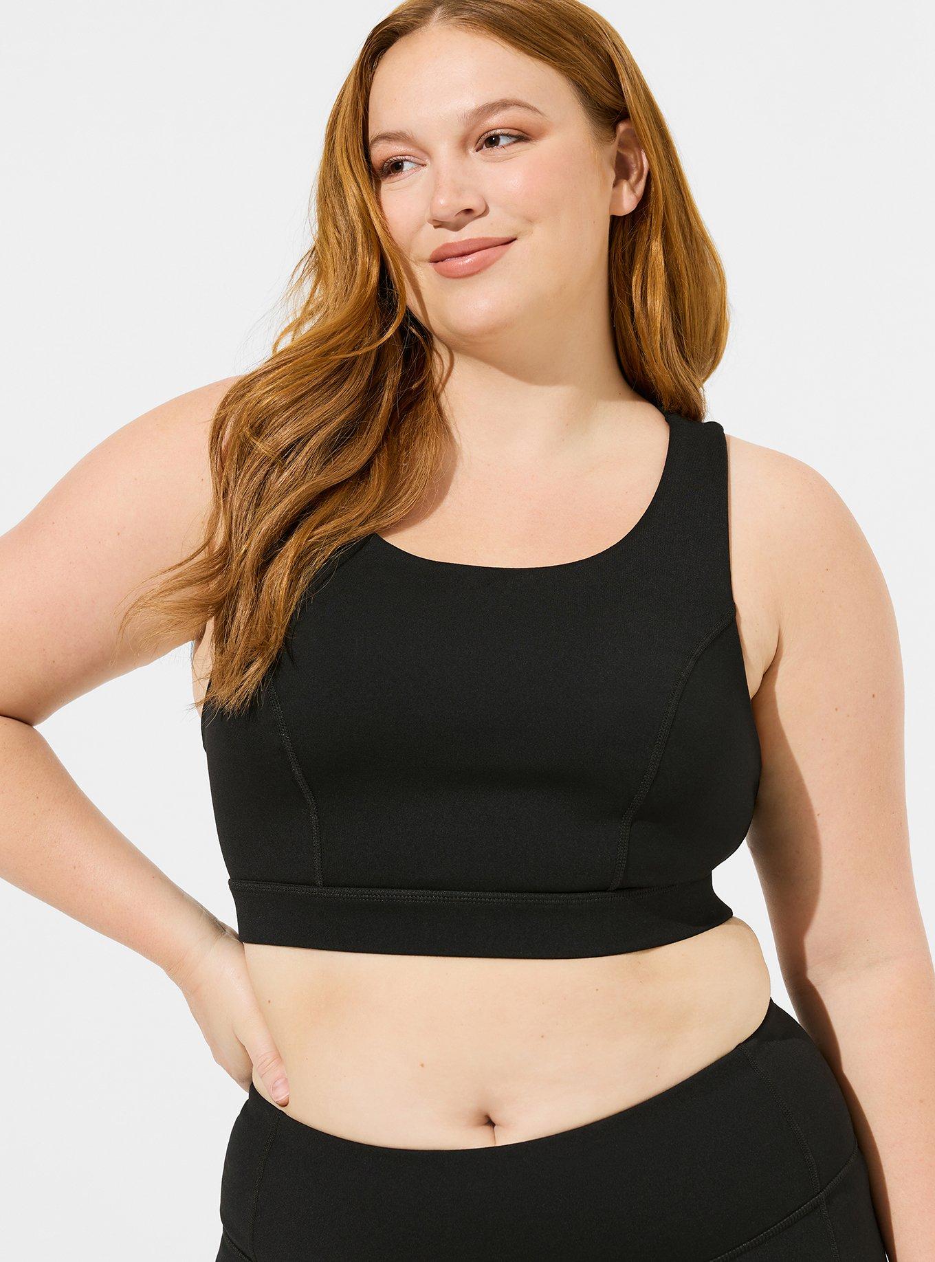 Plus Size - Low-Impact Wireless Lattice Back Active Sports Bra - Torrid