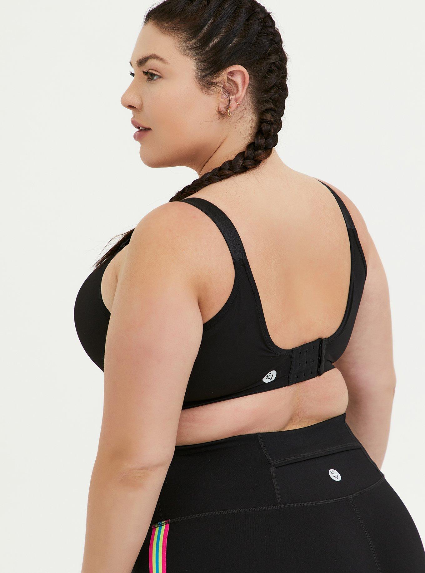 Plus Size - Black Wireless Wicking Sports Bra - Torrid