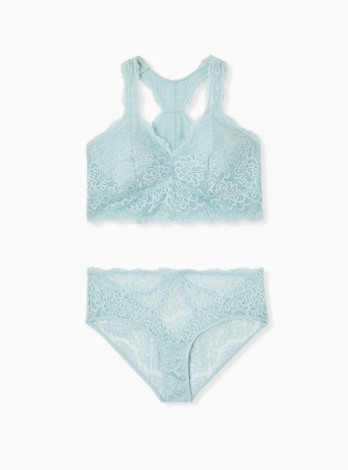 Simply Lace Hipster Panty With Bow Cage Back, HARBOR GRAY, alternate