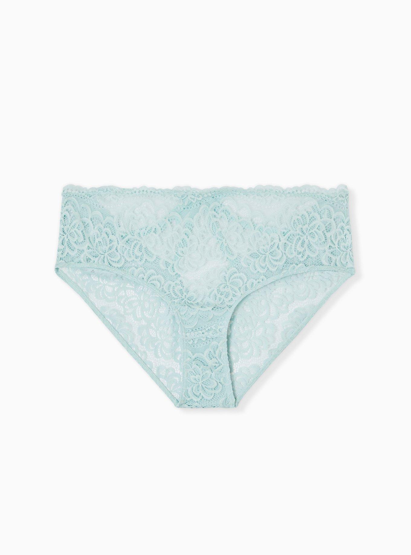 Simply Lace Hipster Panty With Bow Cage Back, HARBOR GRAY, alternate