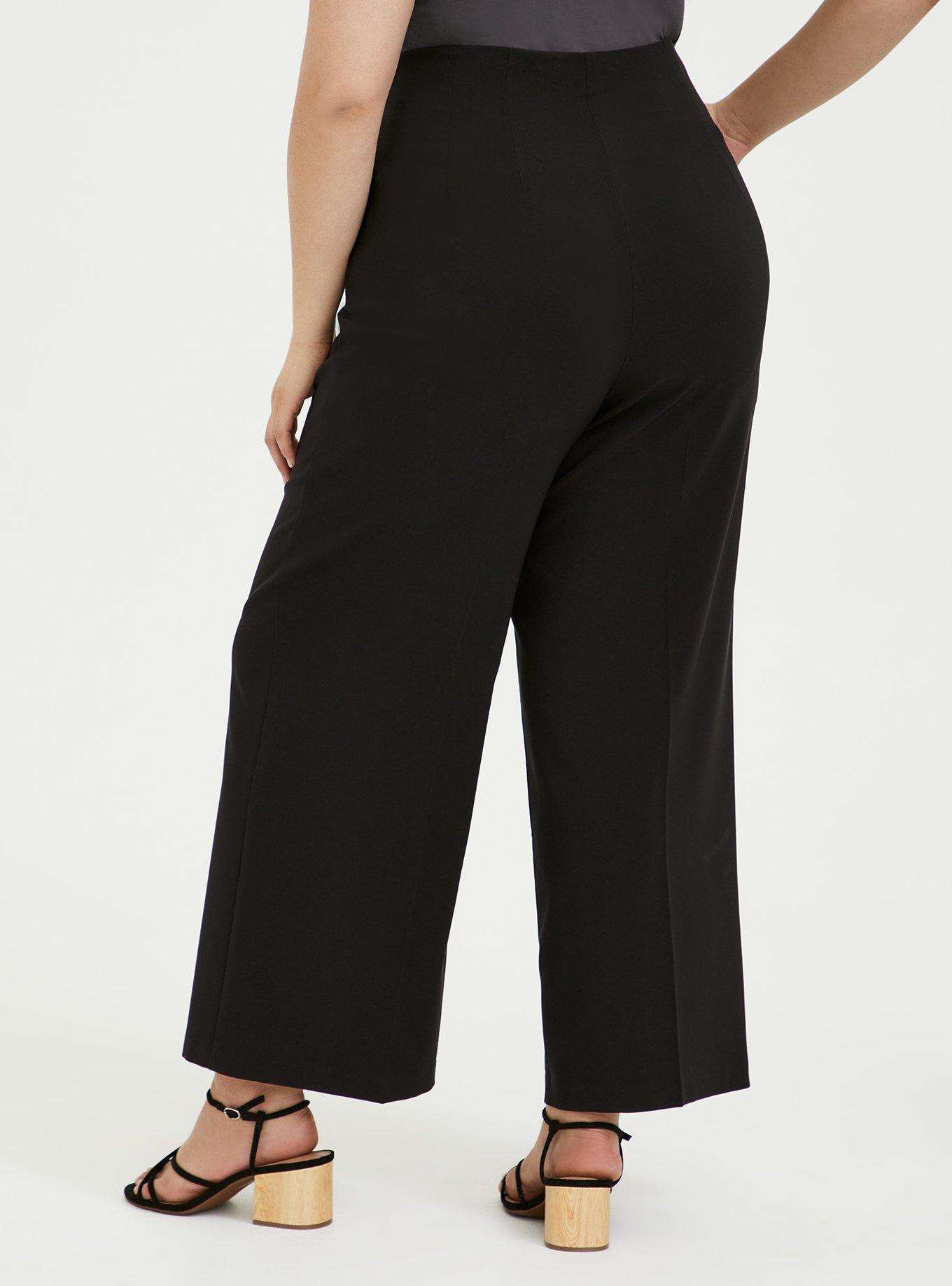 Plus Size - Wide Leg Satin High Rise Pant - Torrid