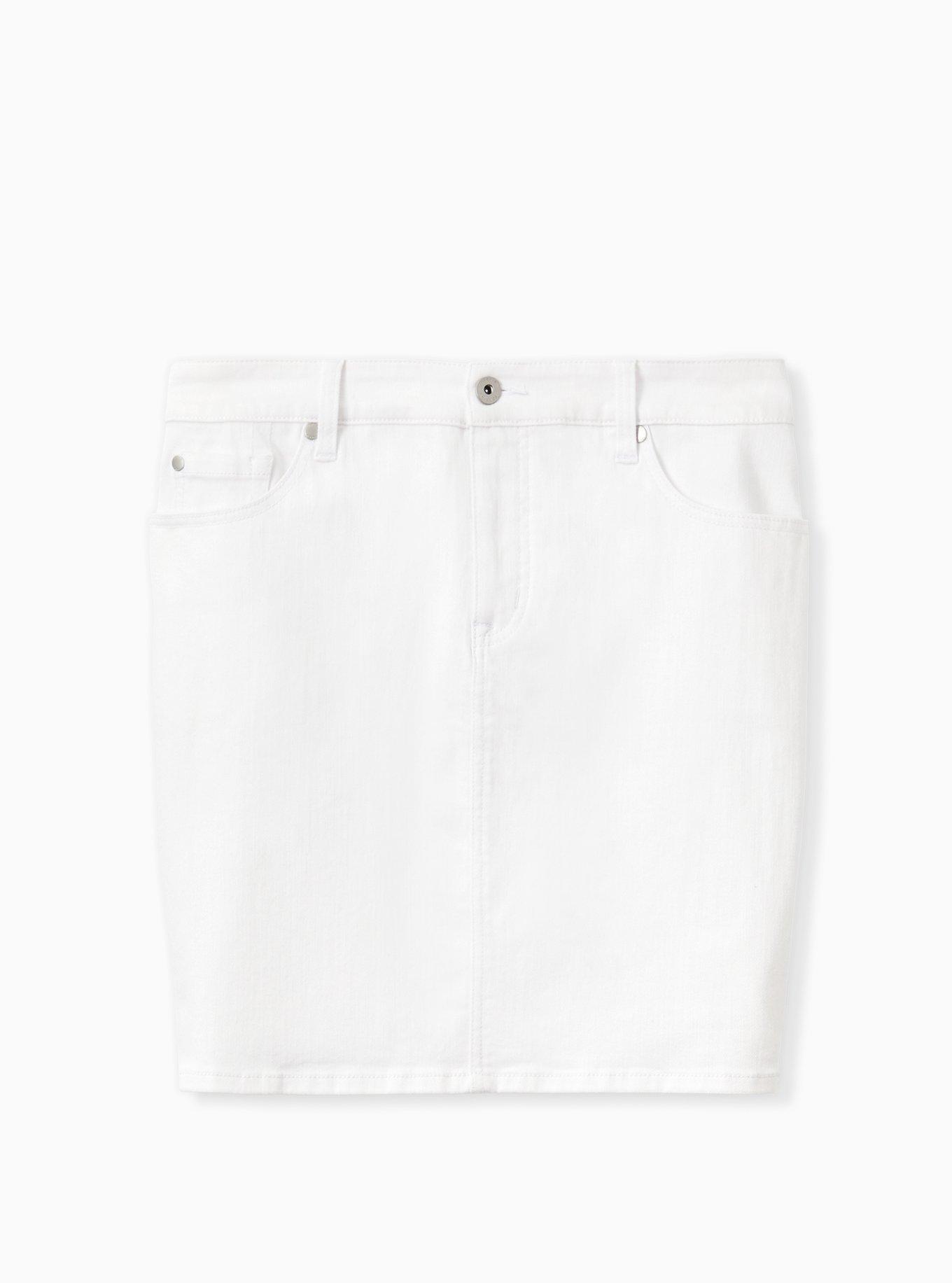 Denim Mini Skirt - White 