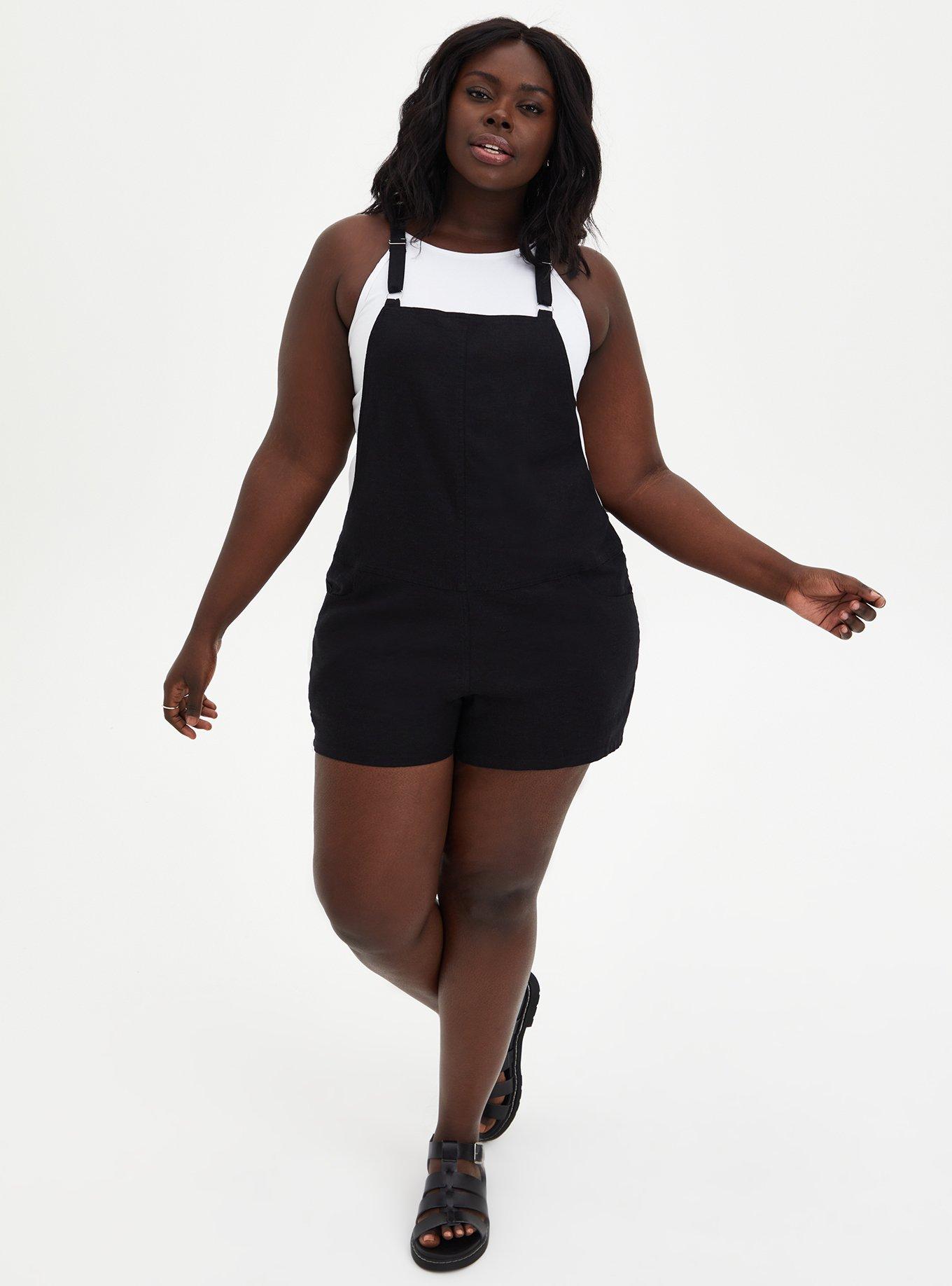 Plus size overall sales shorts torrid