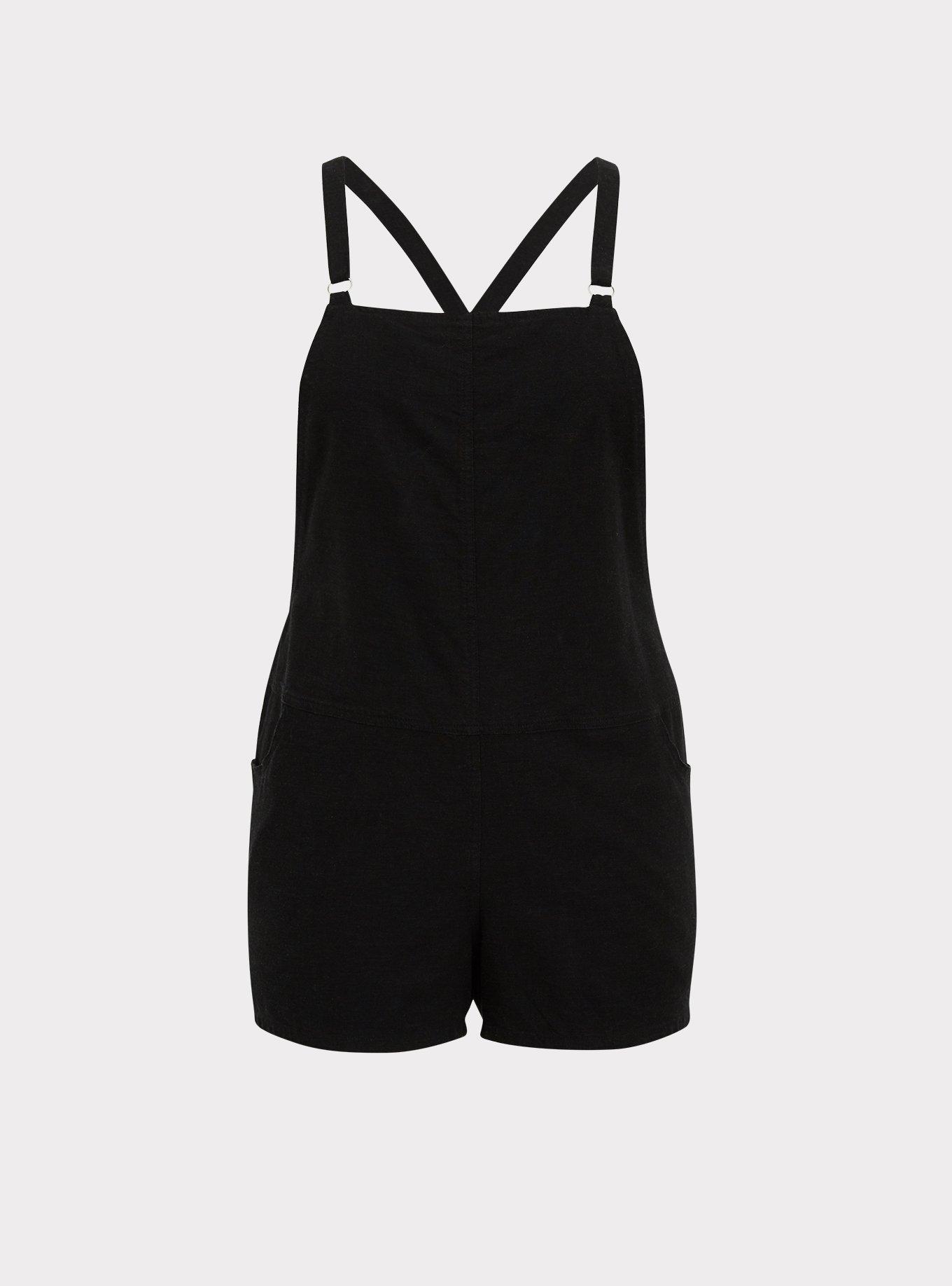 3.5 Inch Stretch Linen Blend Shortall, , hi-res