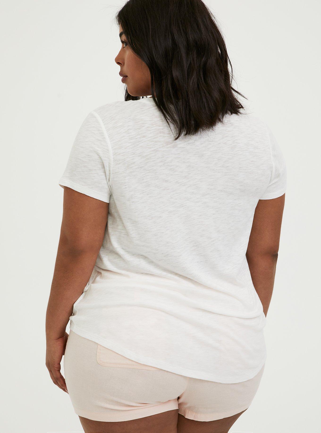 Plus Size Bloom Classic Fit Crew Tee - Heritage Slub White, CLOUD DANCER, alternate