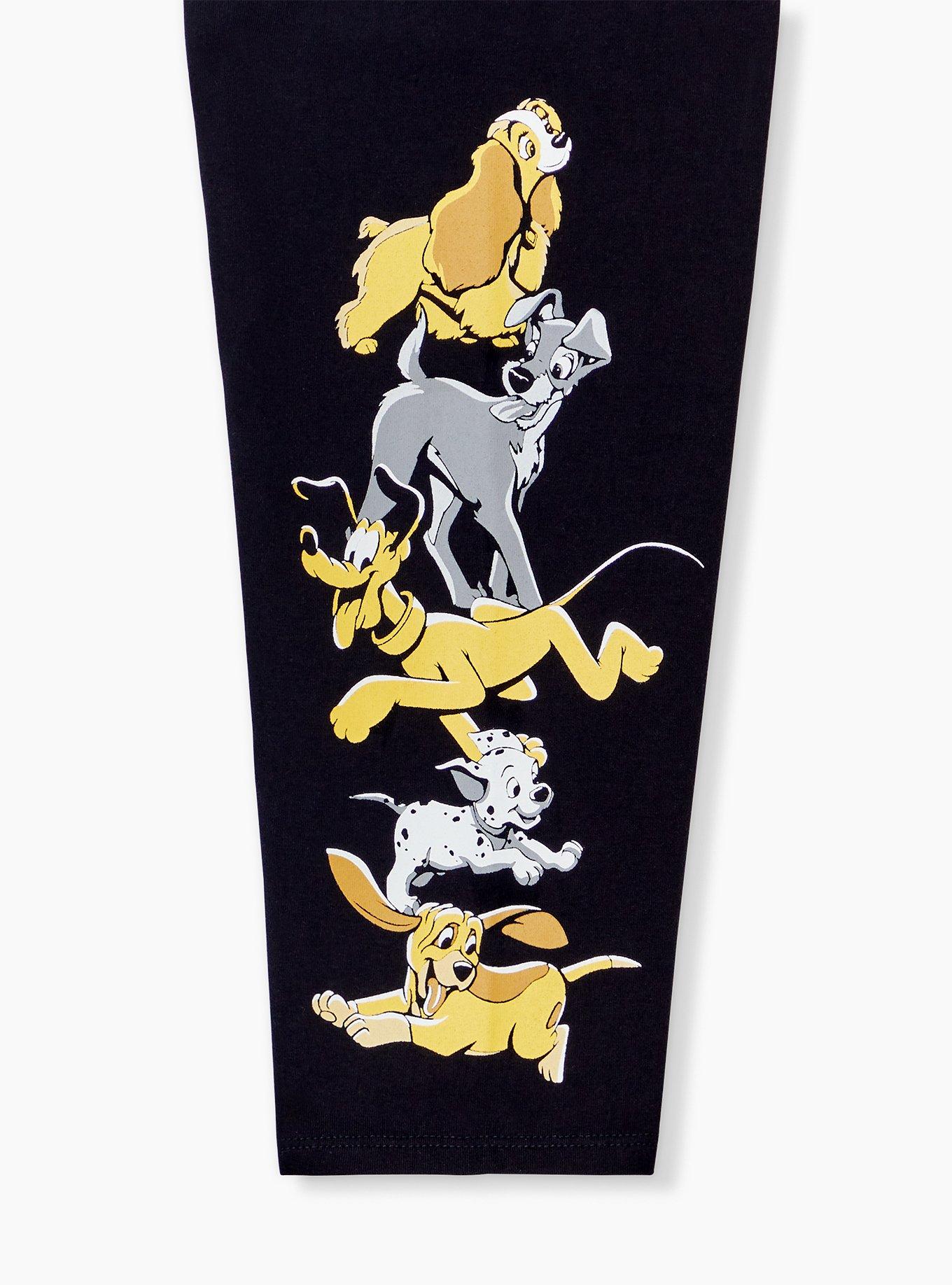 Disney Animals Dogs Black Crop Legging, DEEP BLACK, alternate