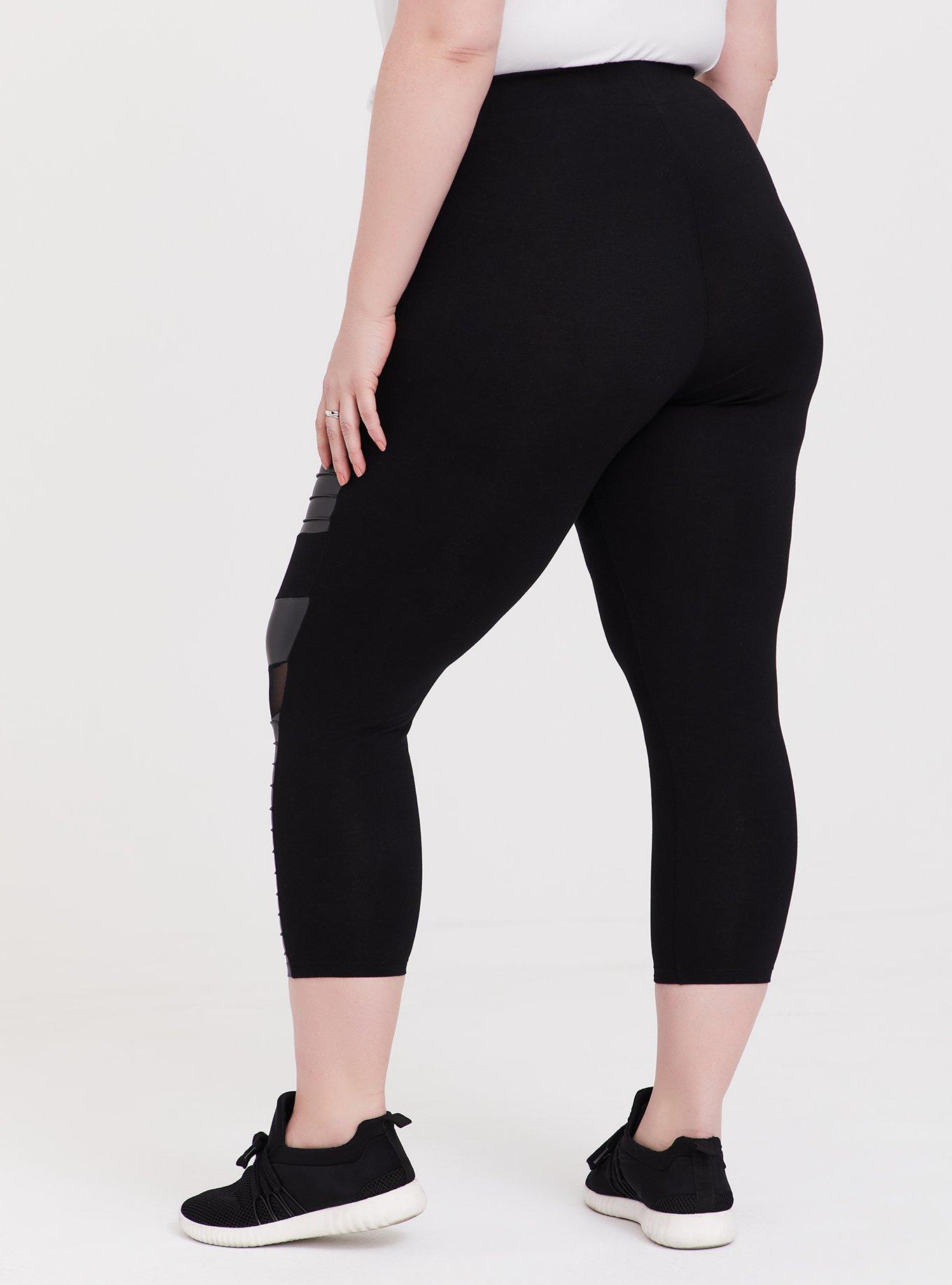 Her Universe Marvel Black Widow Black Crop Moto Legging, DEEP BLACK, alternate