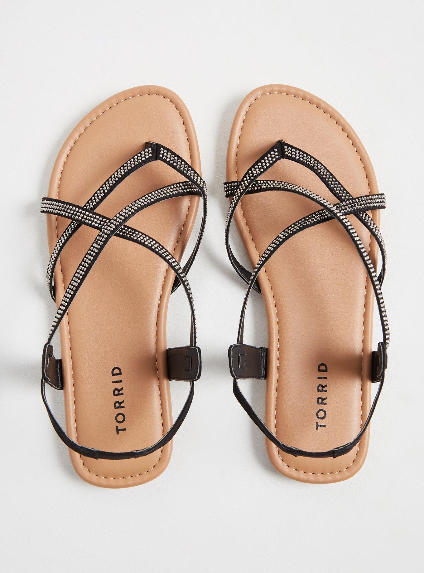 Studded Slingback Sandal (WW), BLACK, alternate