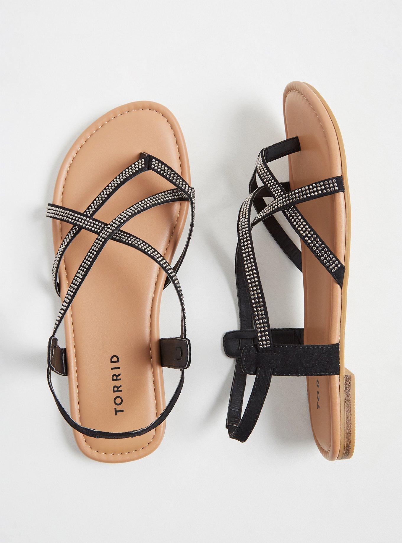 Studded Slingback Sandal (WW), BLACK, alternate