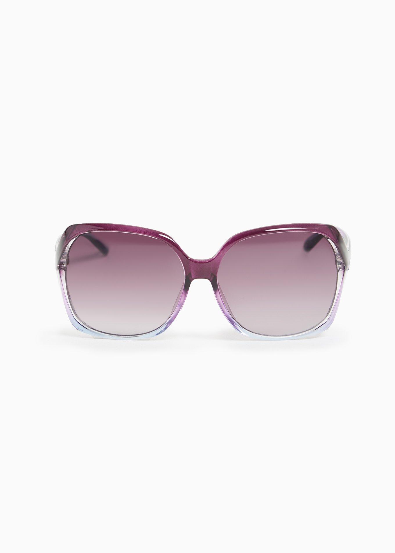 Plus Size - Purple Ombre Cutout Sunglasses - Torrid