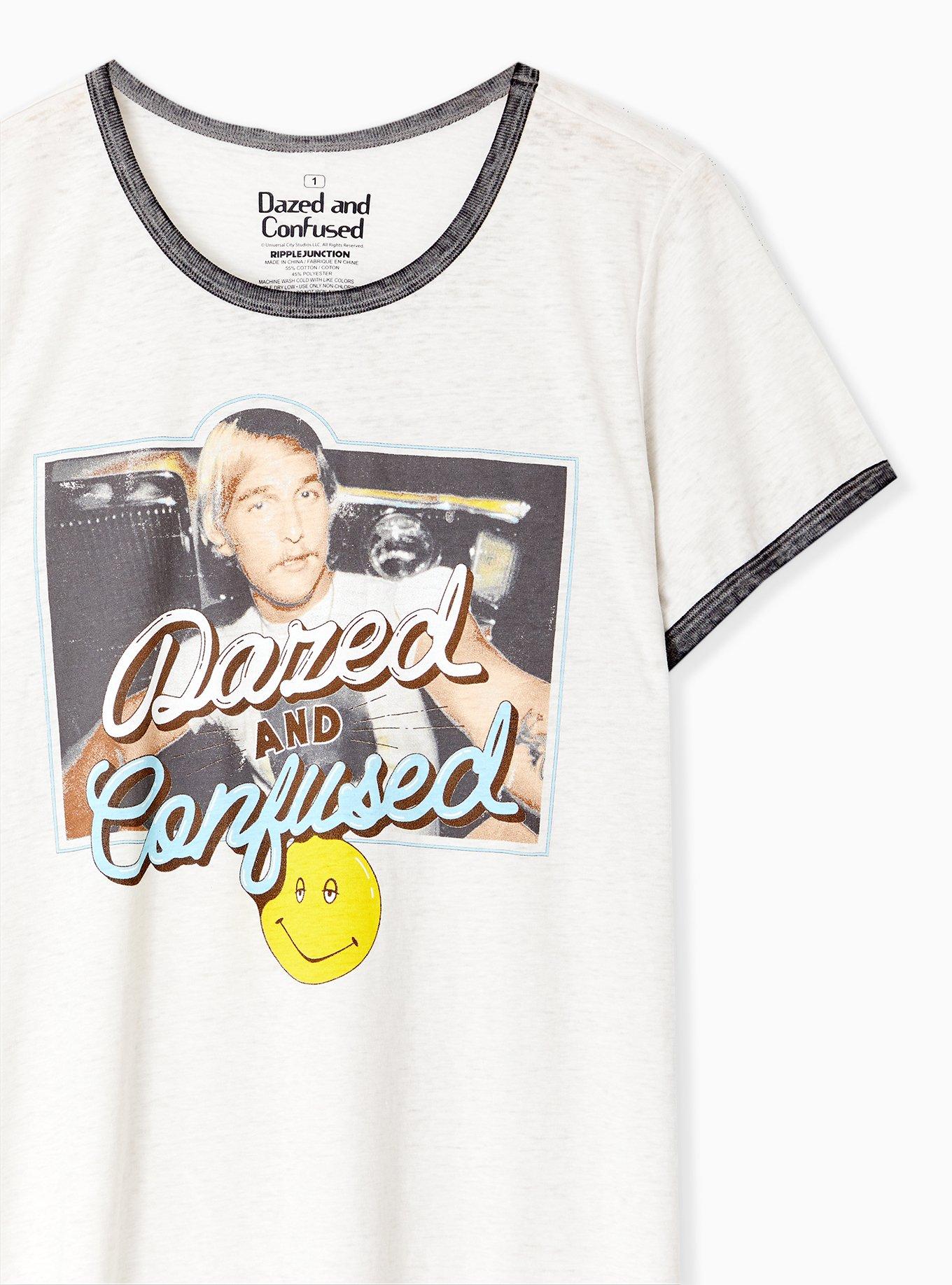 Dazed and Confused White Ringer Tee, MEDIUM HEATHER GREY, alternate