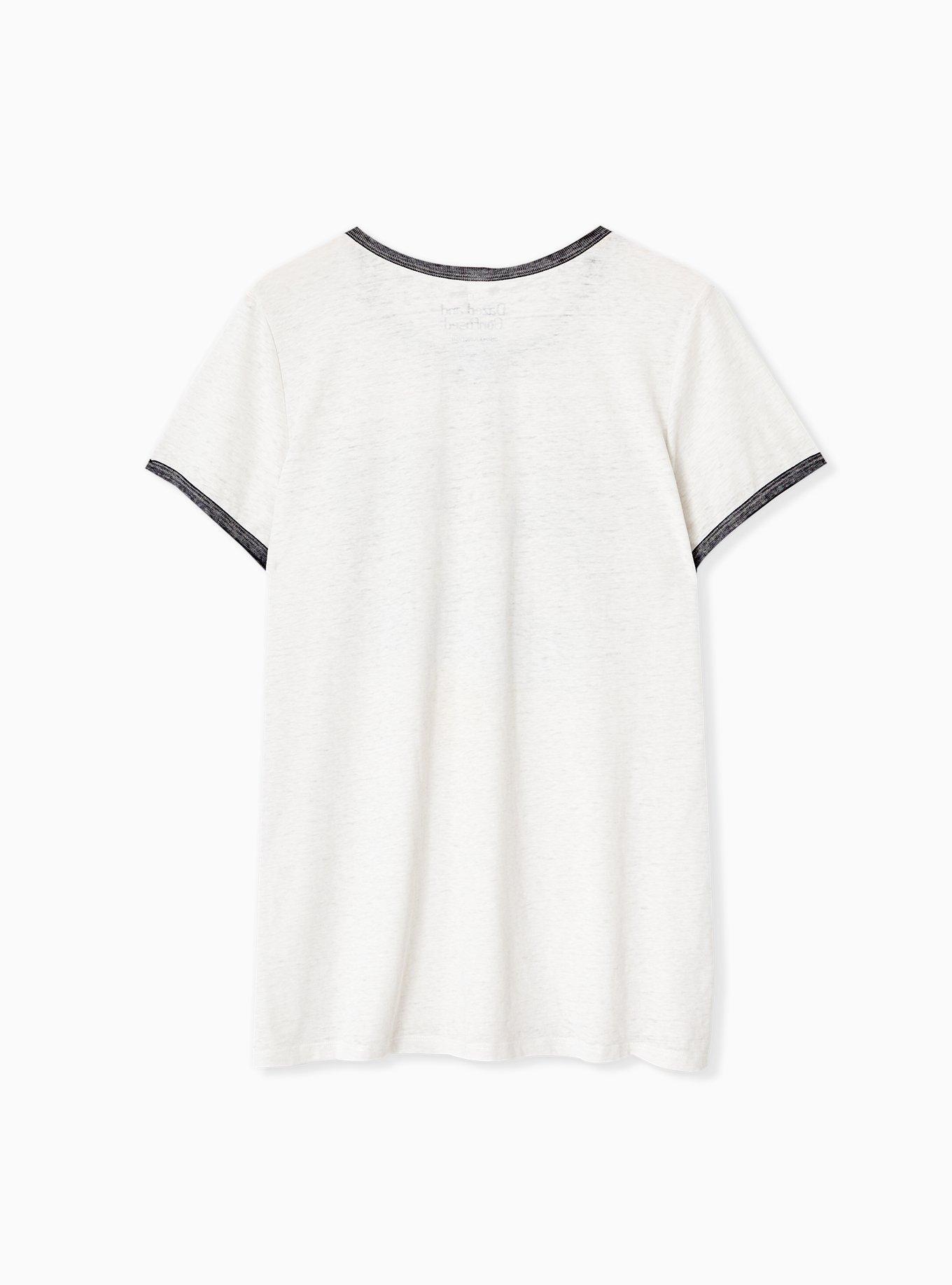 Dazed and Confused White Ringer Tee, MEDIUM HEATHER GREY, alternate