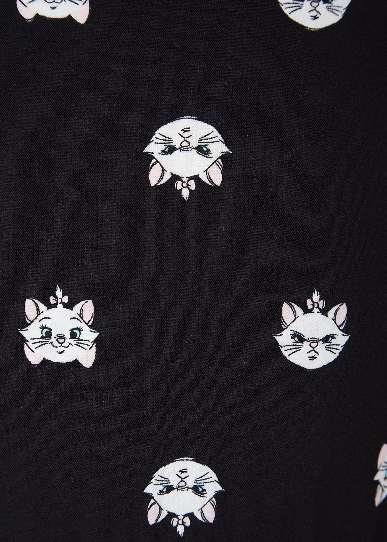 Disney Animals The Aristocats Marie Challis Black Shirt Dress, BLACK, alternate
