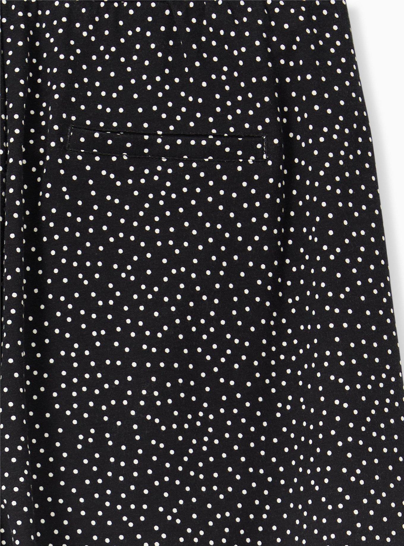 5 Inch Pull-On Studio Luxe Ponte Mid-Rise Paperbag Waist Short, TEENSY DOT, alternate