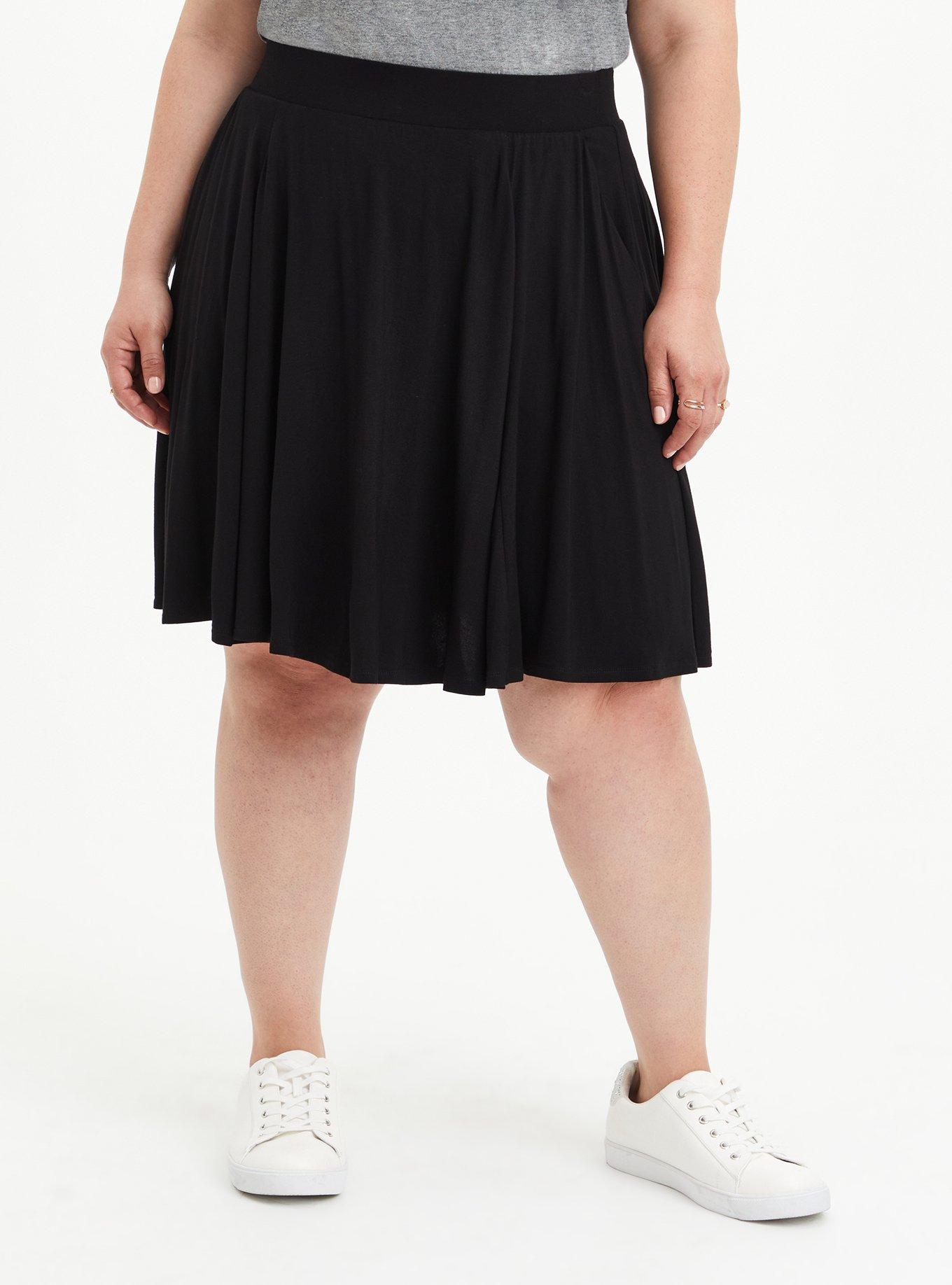 Plus Size Super Soft Black Skort Torrid