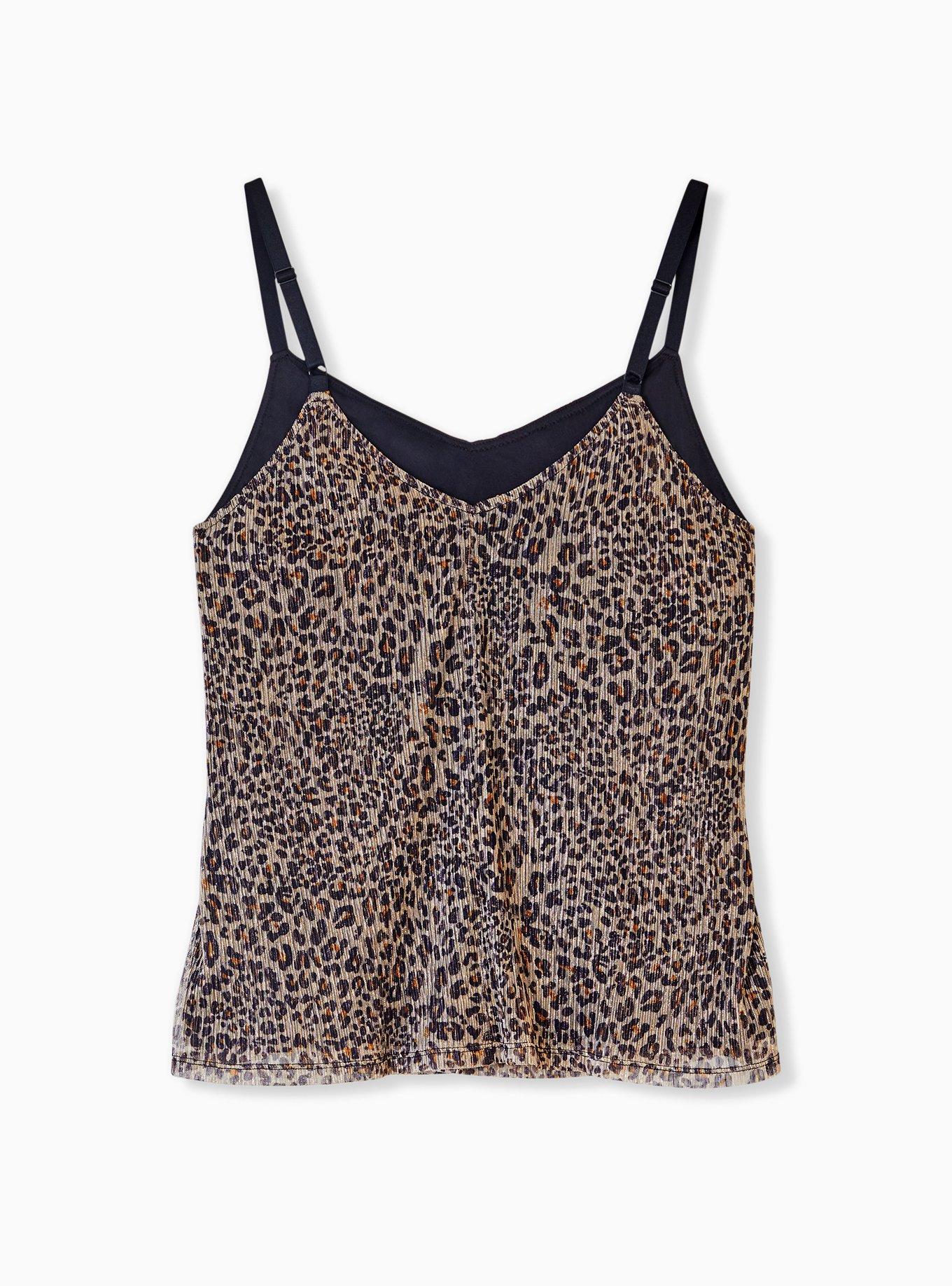 Leopard Lurex Swing Cami