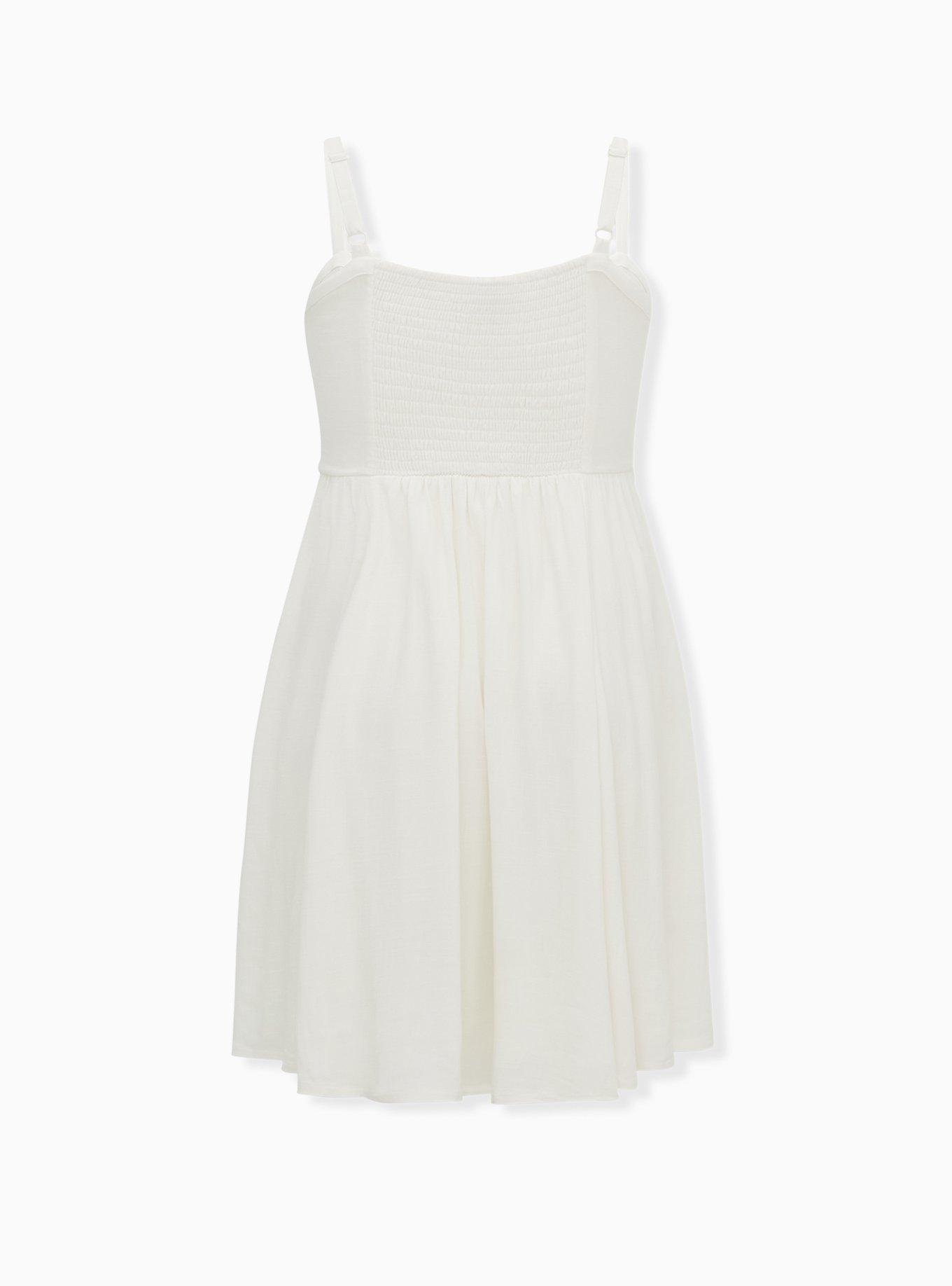 Mini Textured Woven High Lo Dress, CLOUD DANCER, alternate