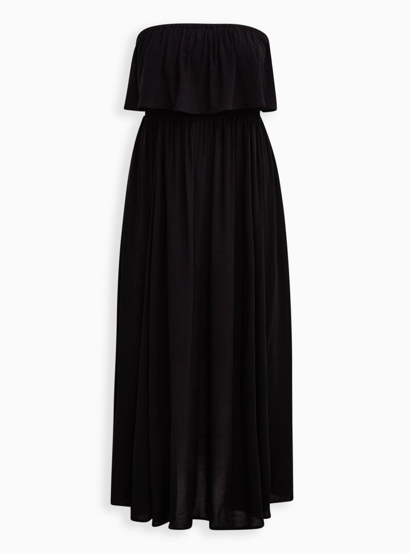 princess polly baby blue dress Maxi Dress Black Long Dress Renesmee Strapless Maxi Dress Size 14 main image 1