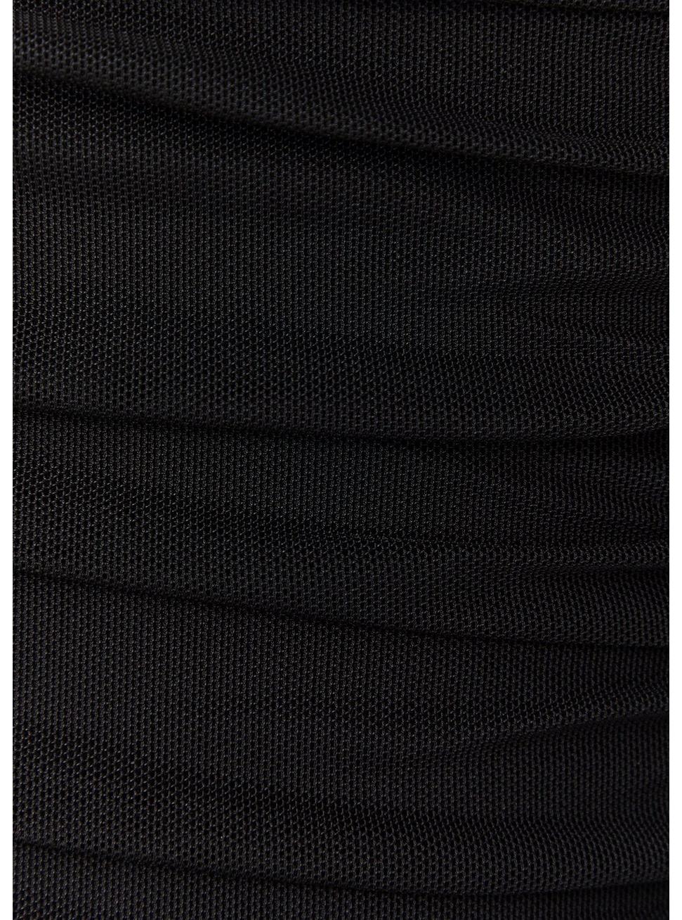 Plus Size - Black Mesh Ruched Cold Shoulder Bodycon Dress - Torrid