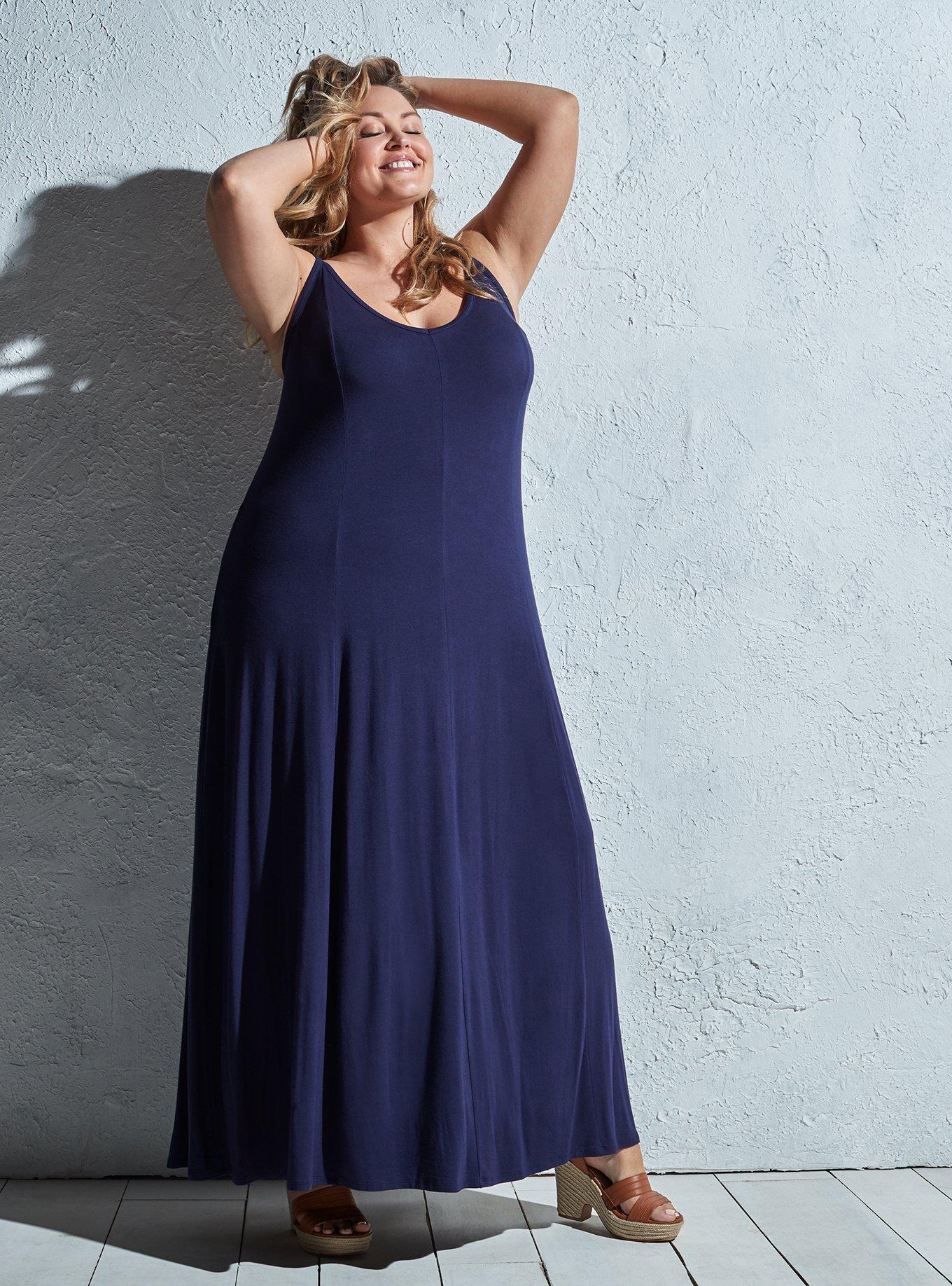 Maxi Jersey Trapeze Dress, , pdped