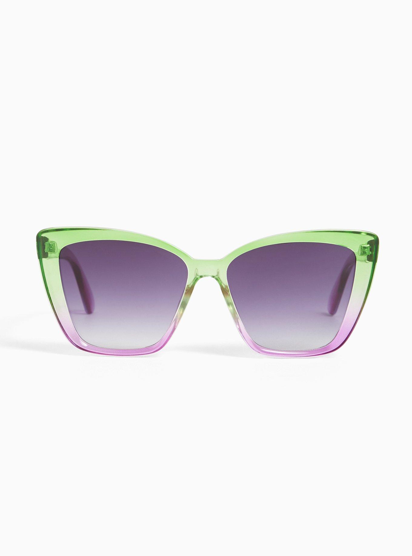 Green and shop purple sunglasses