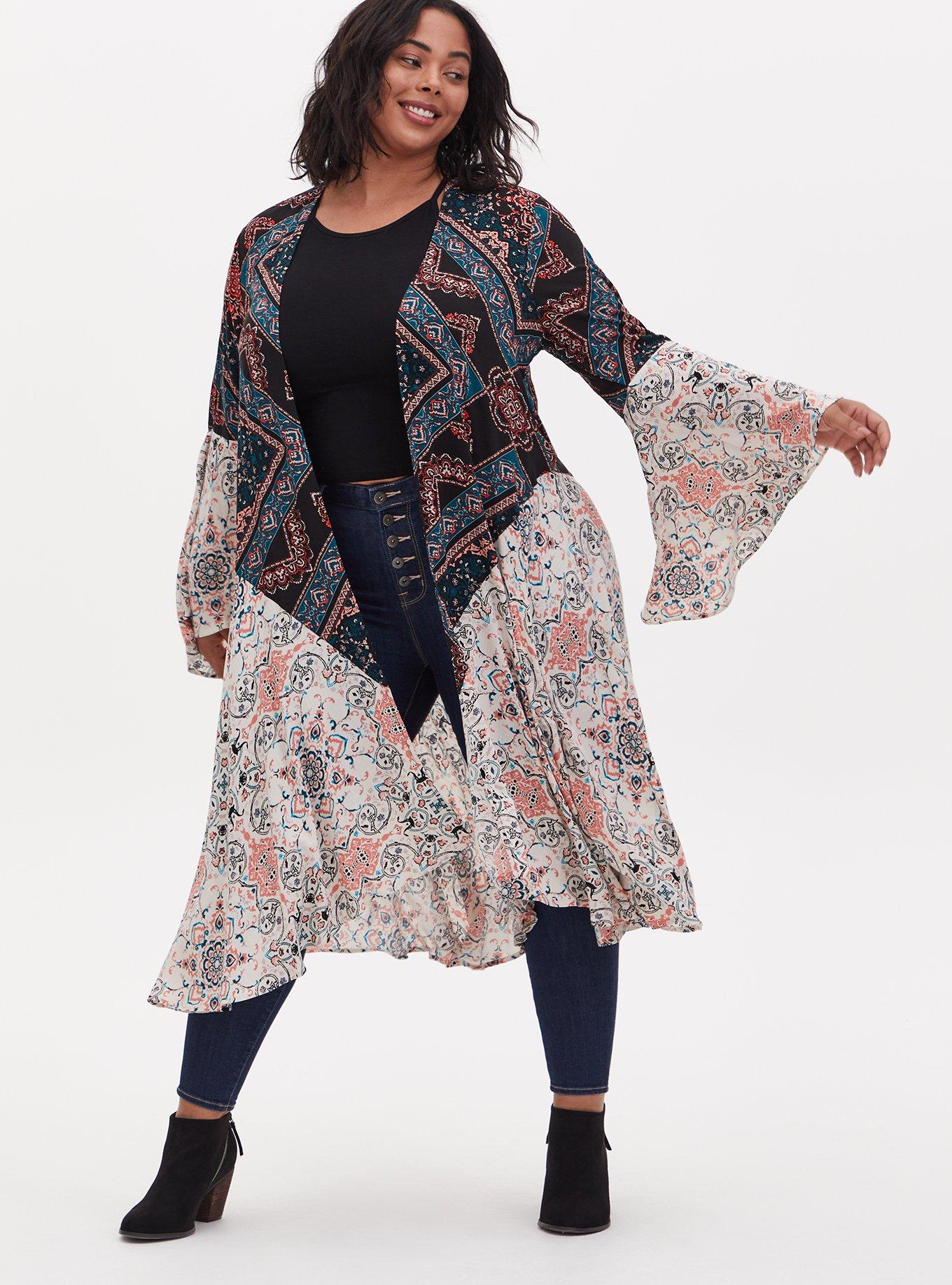 Plus Size Chiffon High Low Kimono Torrid