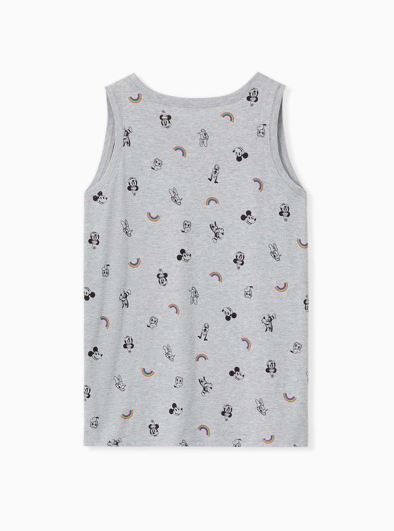 Plus Size Disney Mickey Mouse & Friends Rainbow Grey Crew Tank, OTHER PRINTS, alternate