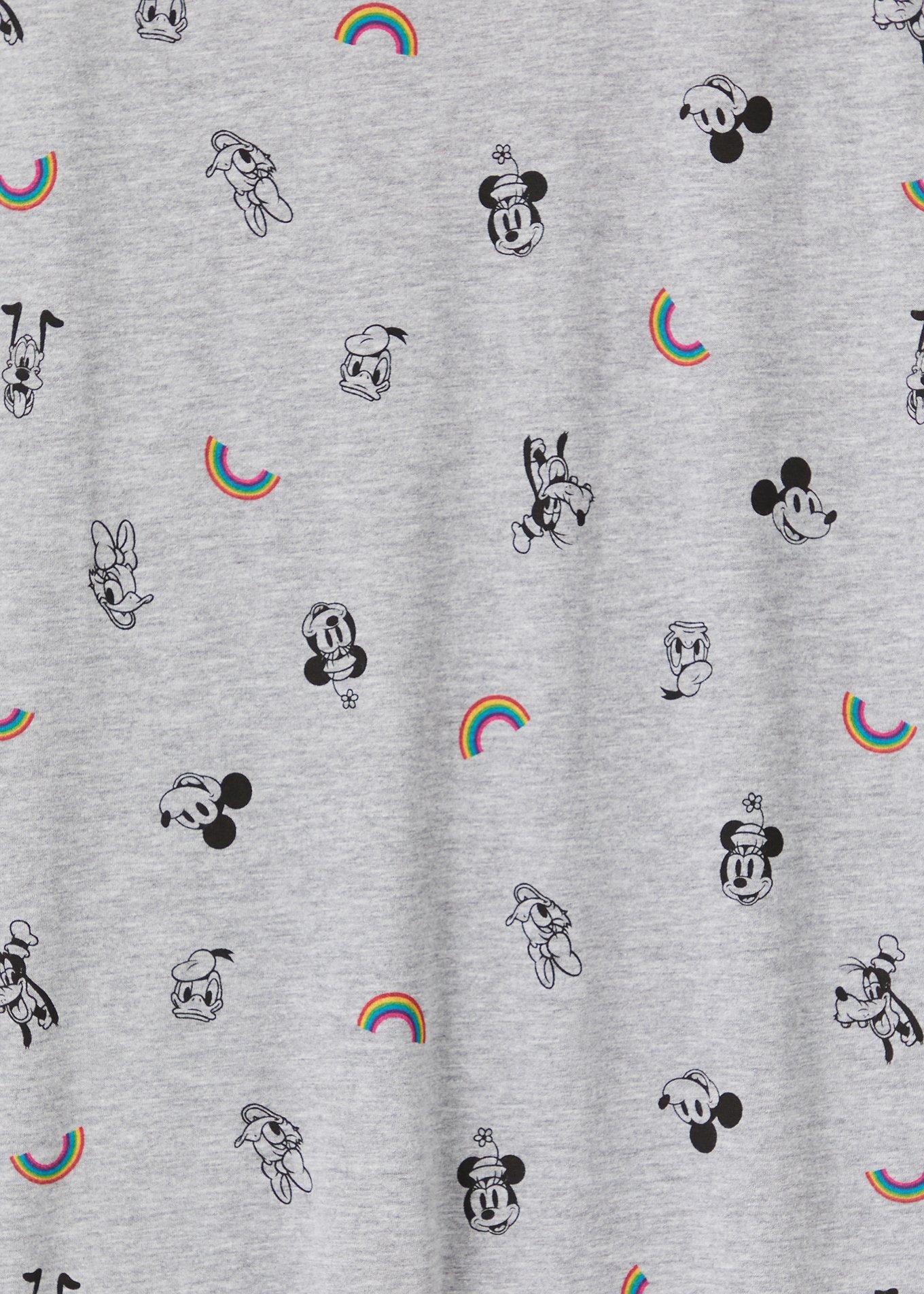 Plus Size Disney Mickey Mouse & Friends Rainbow Grey Crew Tank, OTHER PRINTS, alternate