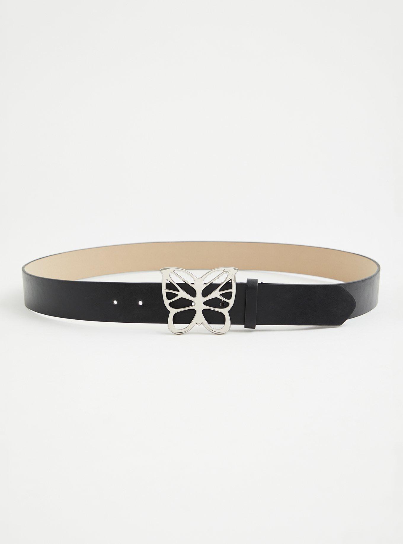 Plus Size Butterfly Buckle Belt, SILVER, alternate