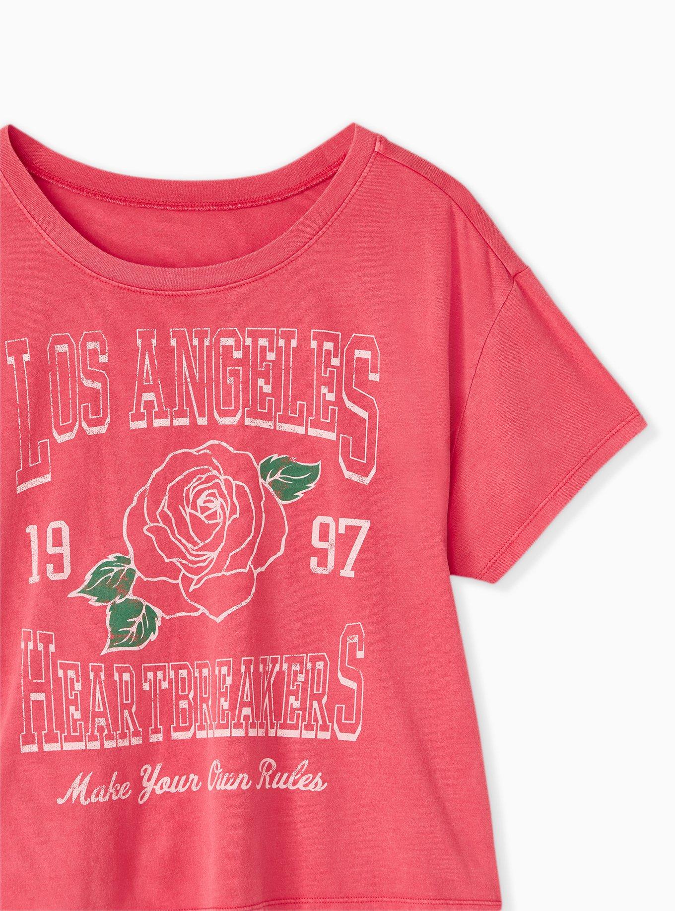 Los Angeles Heartbreakers Red Crop Crew Tee, JESTER RED, alternate