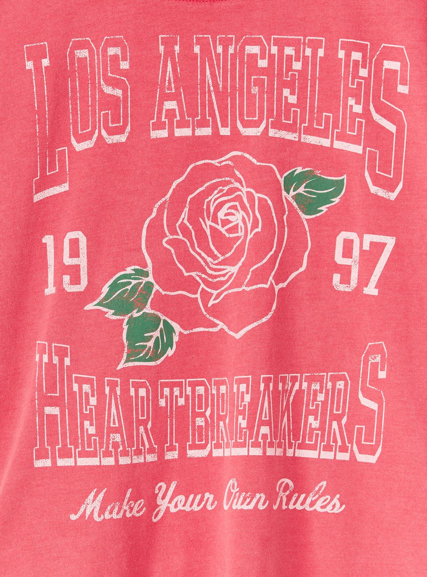 Los Angeles Heartbreakers Red Crop Crew Tee, JESTER RED, alternate