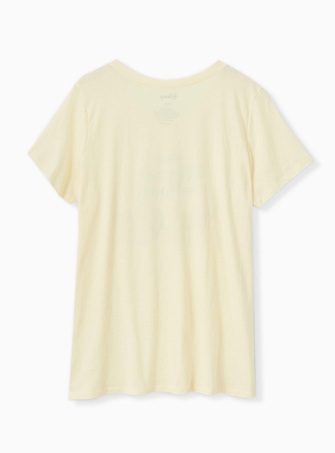 Plus Size Disney Winnie The Pooh Light Yellow Crew Tee, YELLOW, alternate