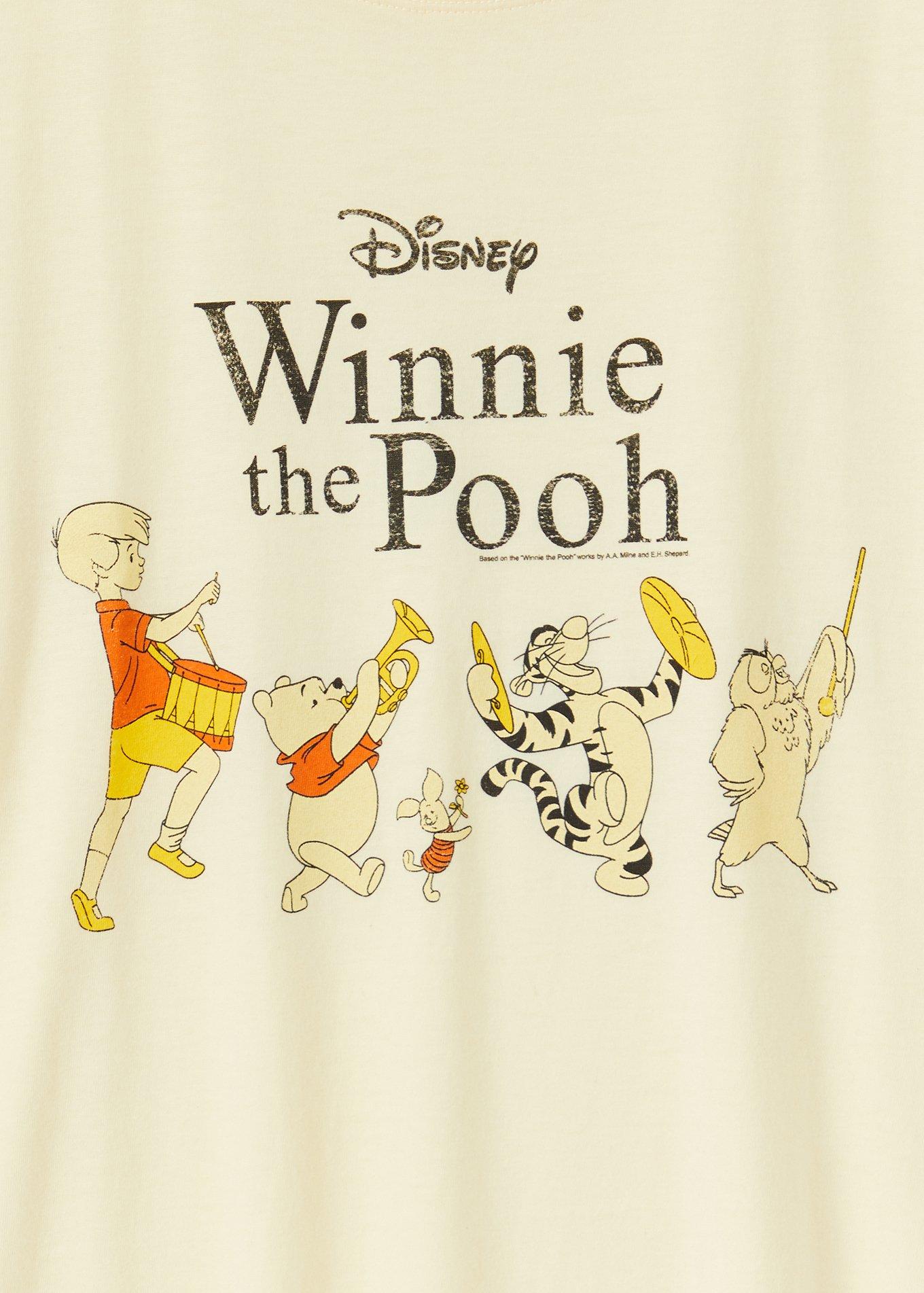 Plus Size Disney Winnie The Pooh Light Yellow Crew Tee, YELLOW, alternate