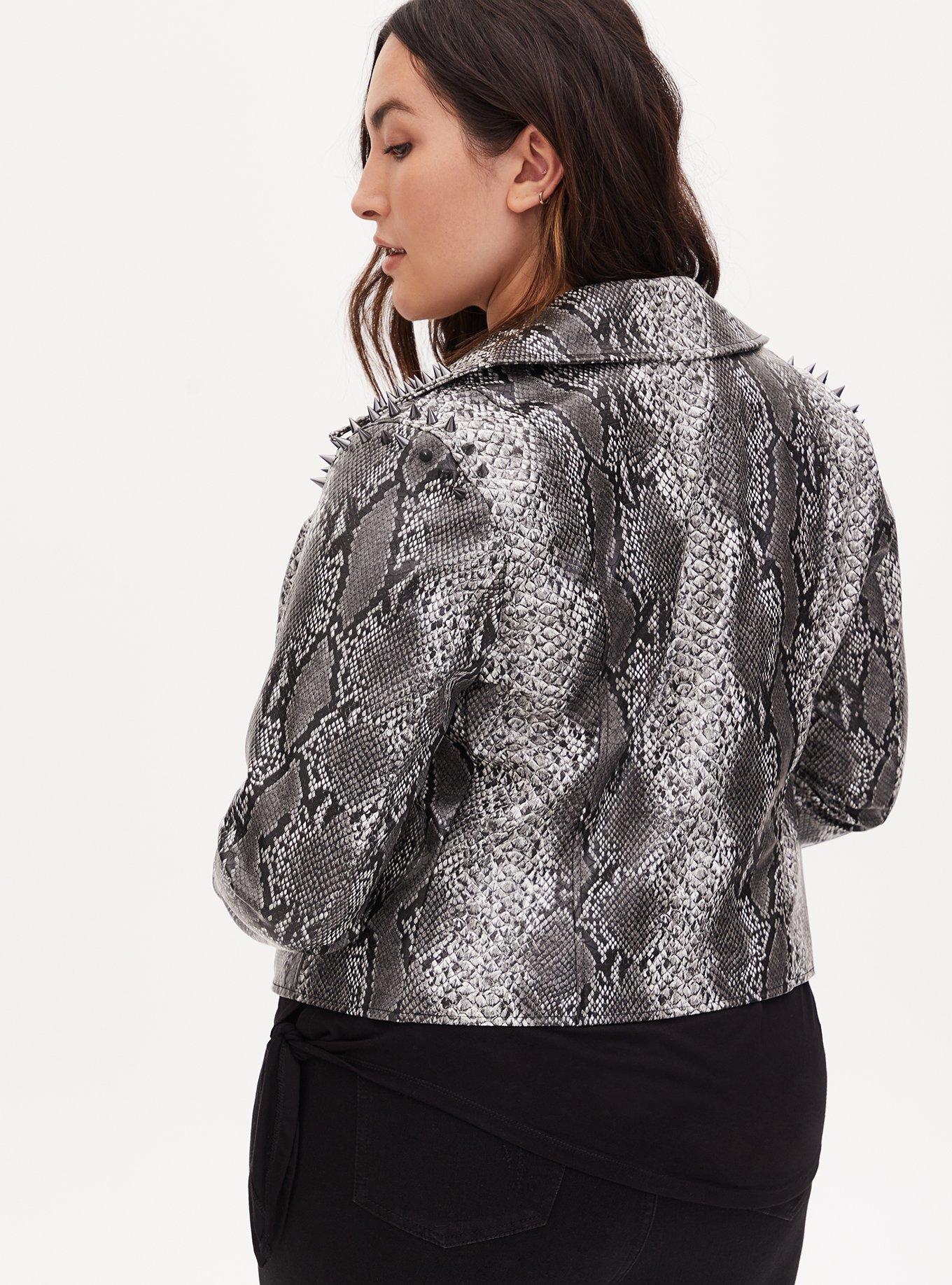 Faux hot sale snakeskin jacket