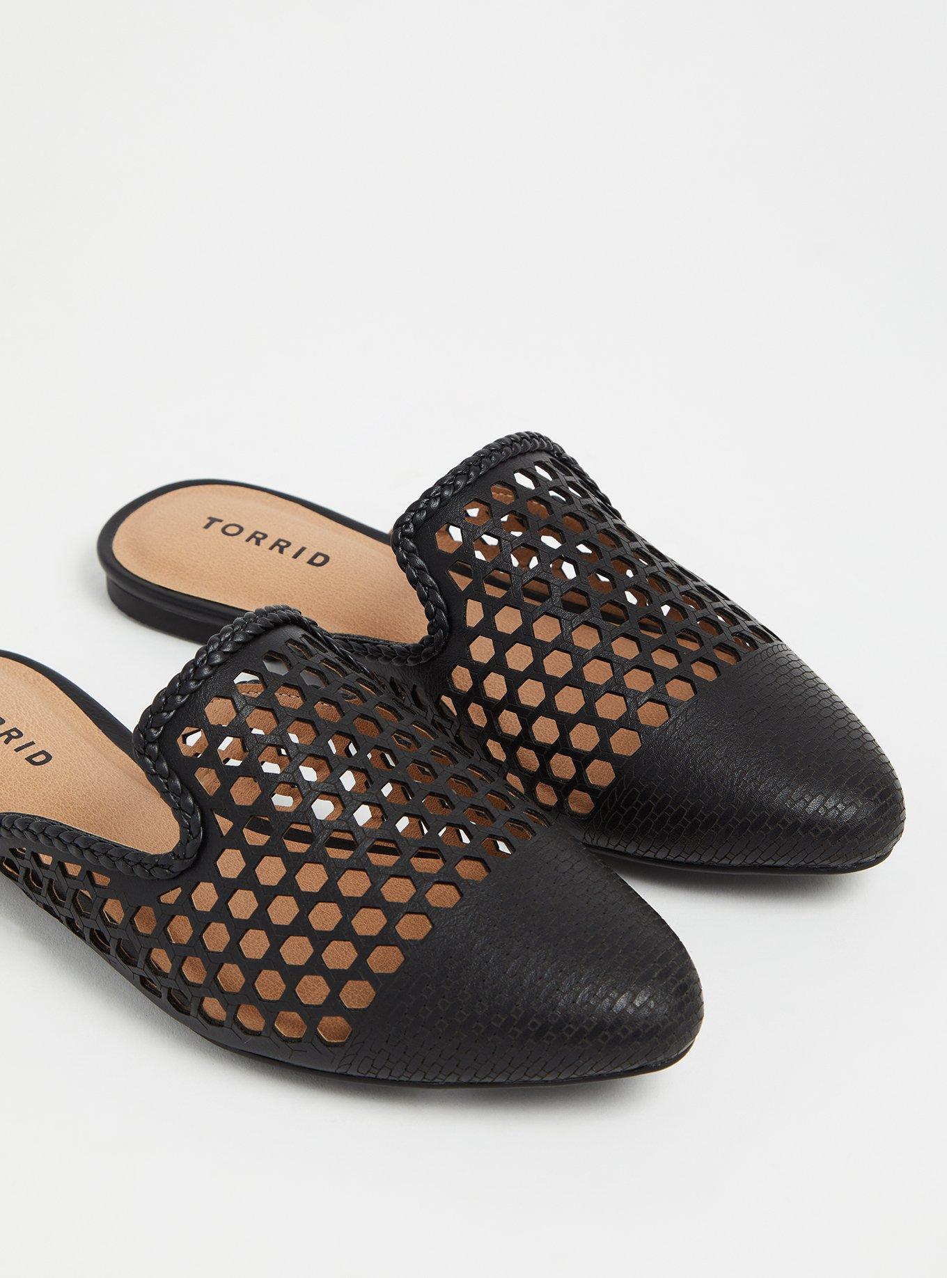 Laser Cut Loafer Mule (WW), BLACK, alternate