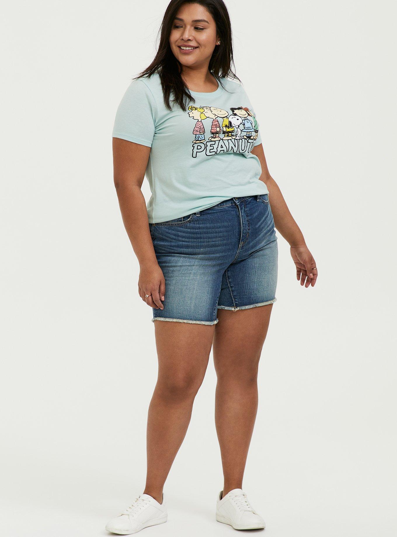Plus Size Peanuts Charlie Brown & Friends Mint Blue Tee, HARBOR GREY, alternate