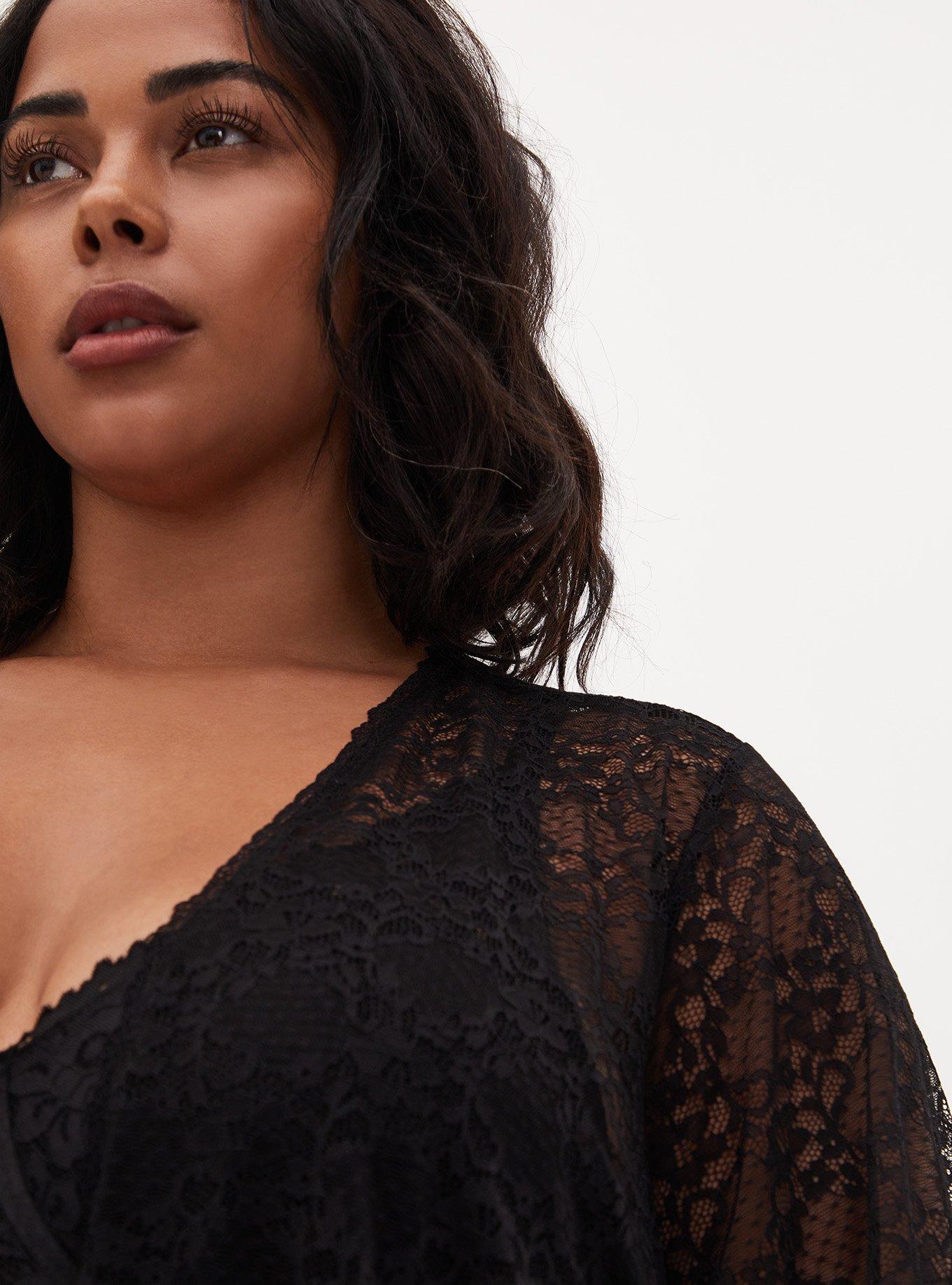 Just Sexy Lingerie Andorra Lace Robe - Hidden Intimates