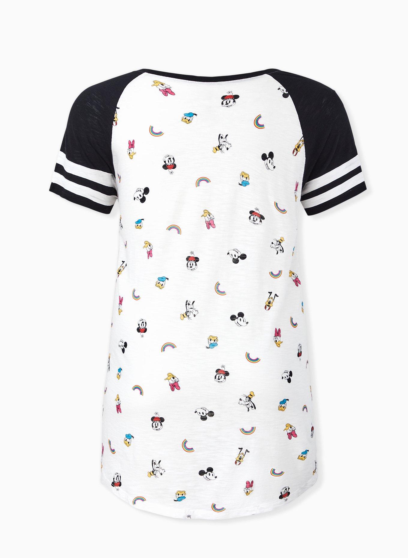 Plus Size Disney Mickey Mouse & Friends Rainbow Football Sleep Tunic, MULTI, alternate