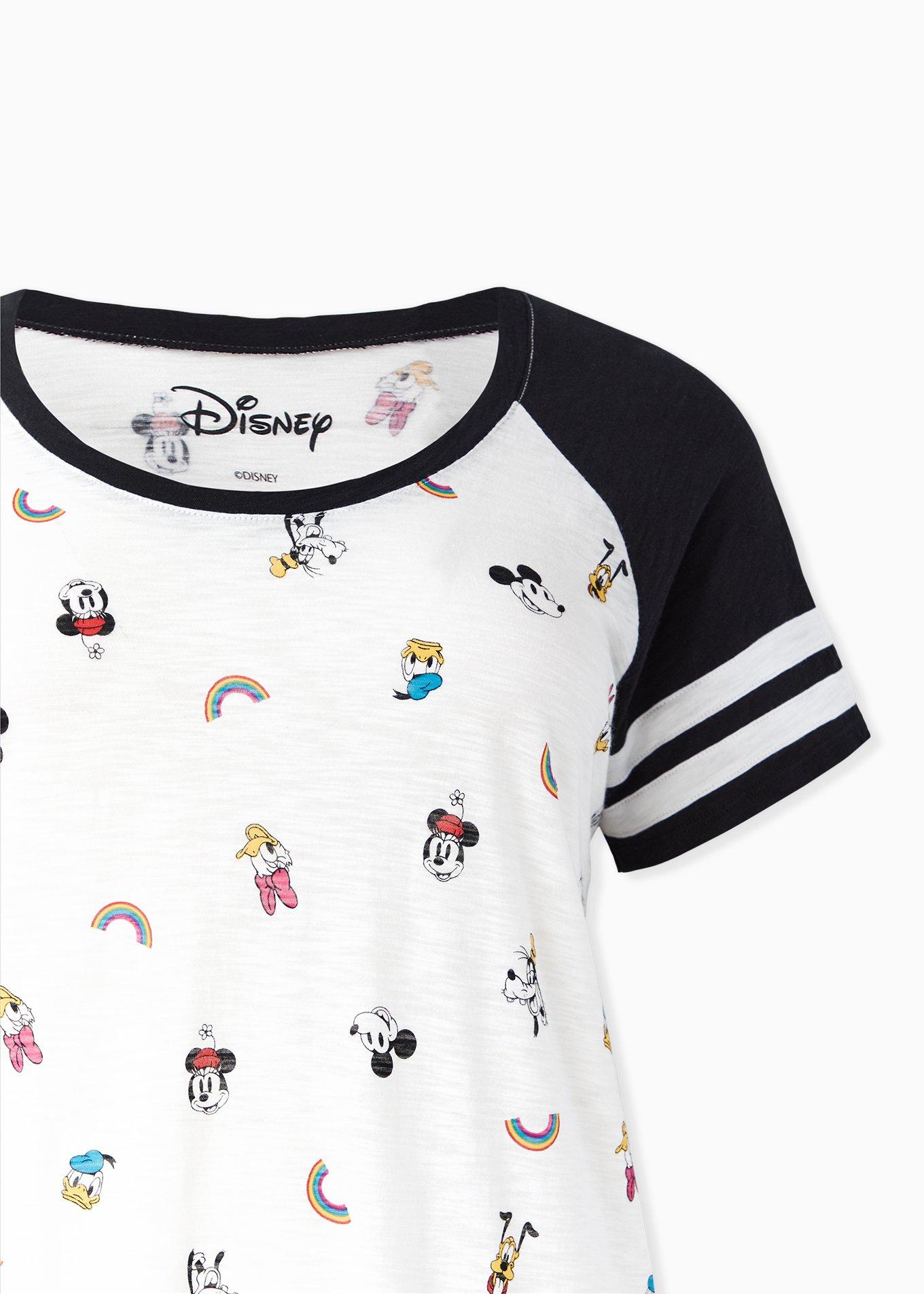 Plus Size Disney Mickey Mouse & Friends Rainbow Football Sleep Tunic, MULTI, alternate