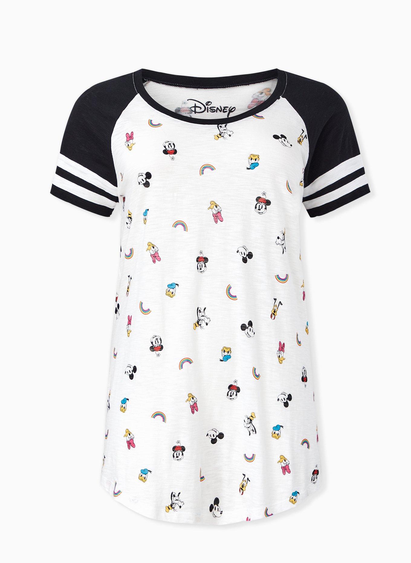 Plus Size Disney Mickey Mouse & Friends Rainbow Football Sleep Tunic, MULTI, hi-res