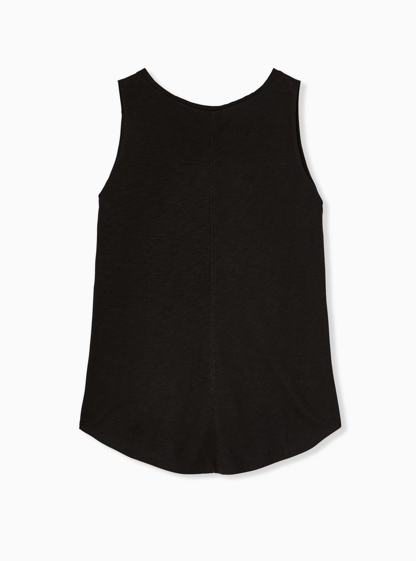 Plus Size Slightly Bitter Black Hertiage Slub Classic Fit Tank, DEEP BLACK, alternate