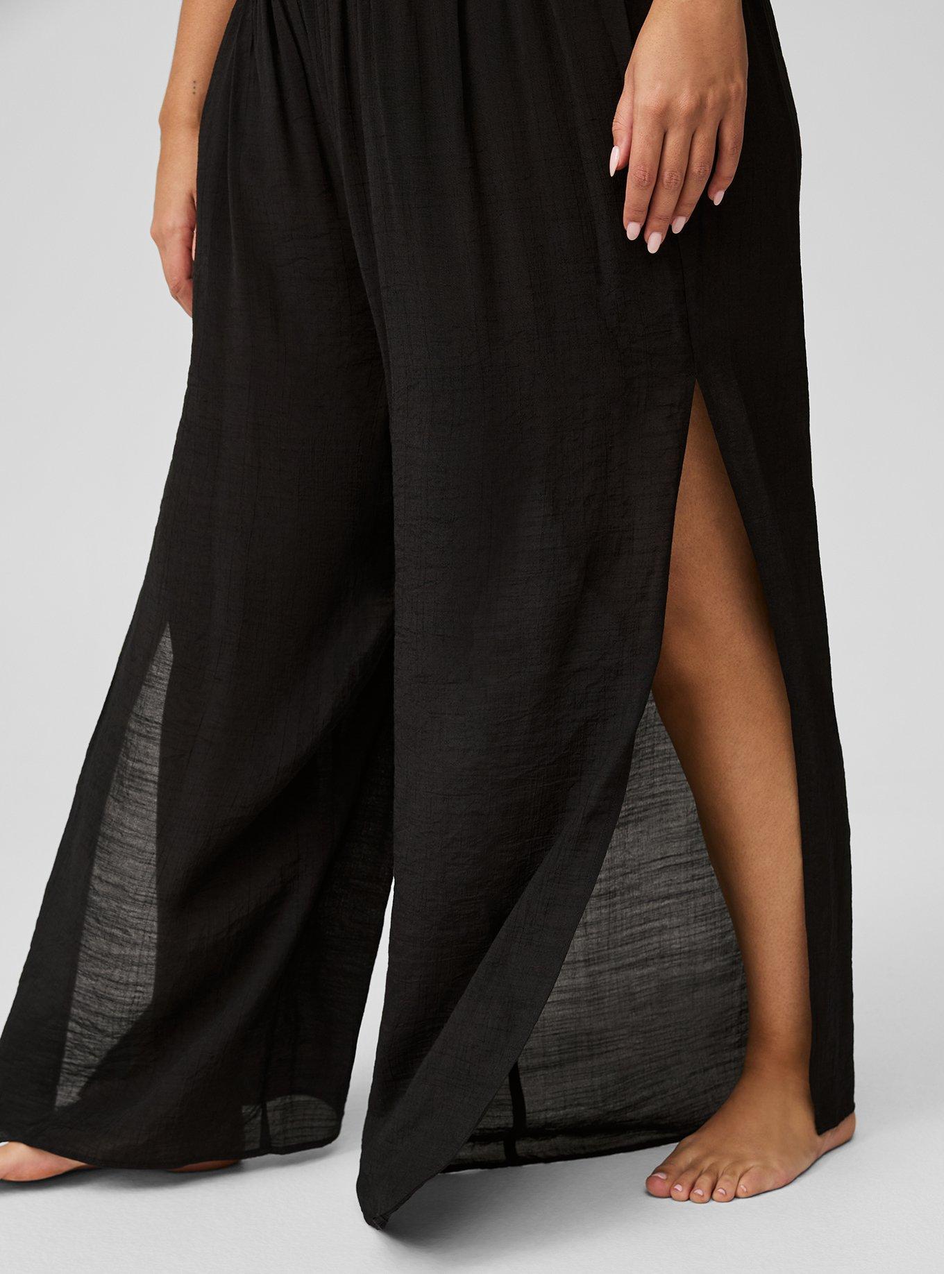 Crepe Side Slit Beach Pant