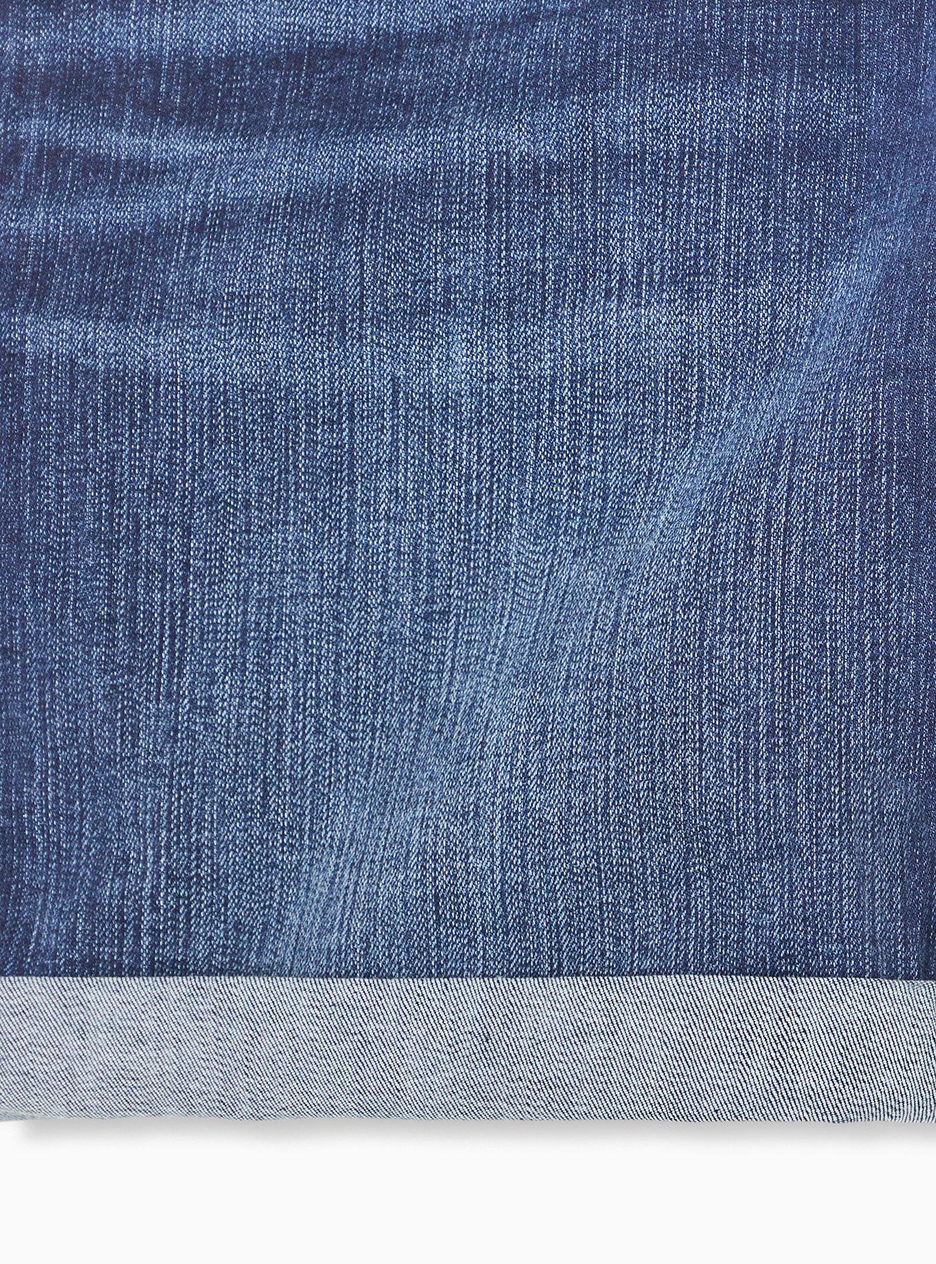 8 Inch Vintage Stretch Mid-Rise Short, KEEP IT 100, alternate