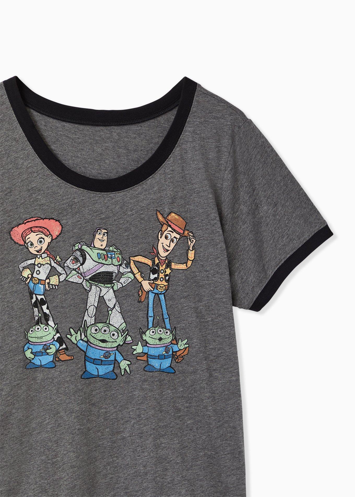 Disney Pixar Toy Story Friends Charcoal Ringer Top, HEATHER GREY, alternate