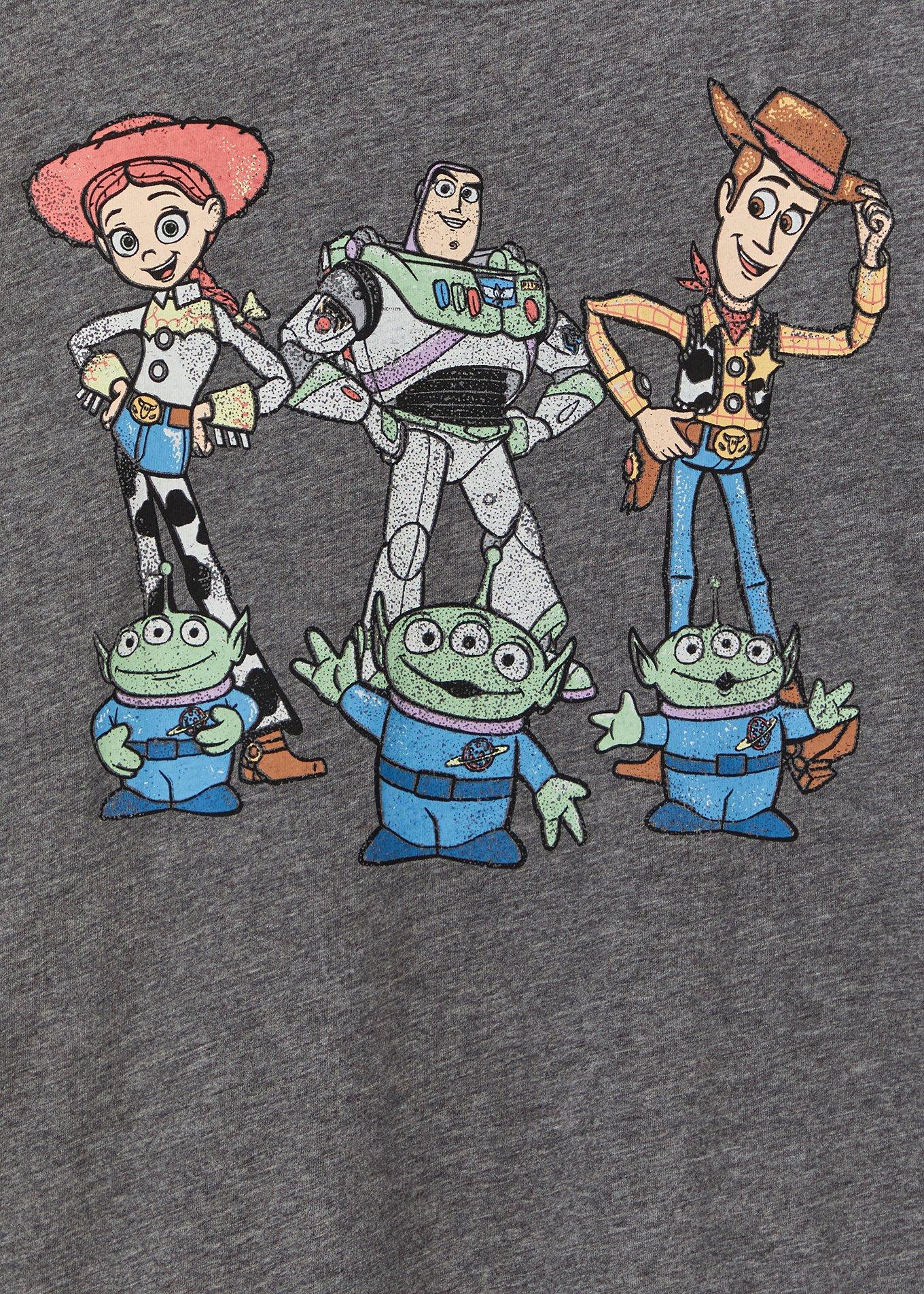 Disney Pixar Toy Story Friends Charcoal Ringer Top, HEATHER GREY, alternate