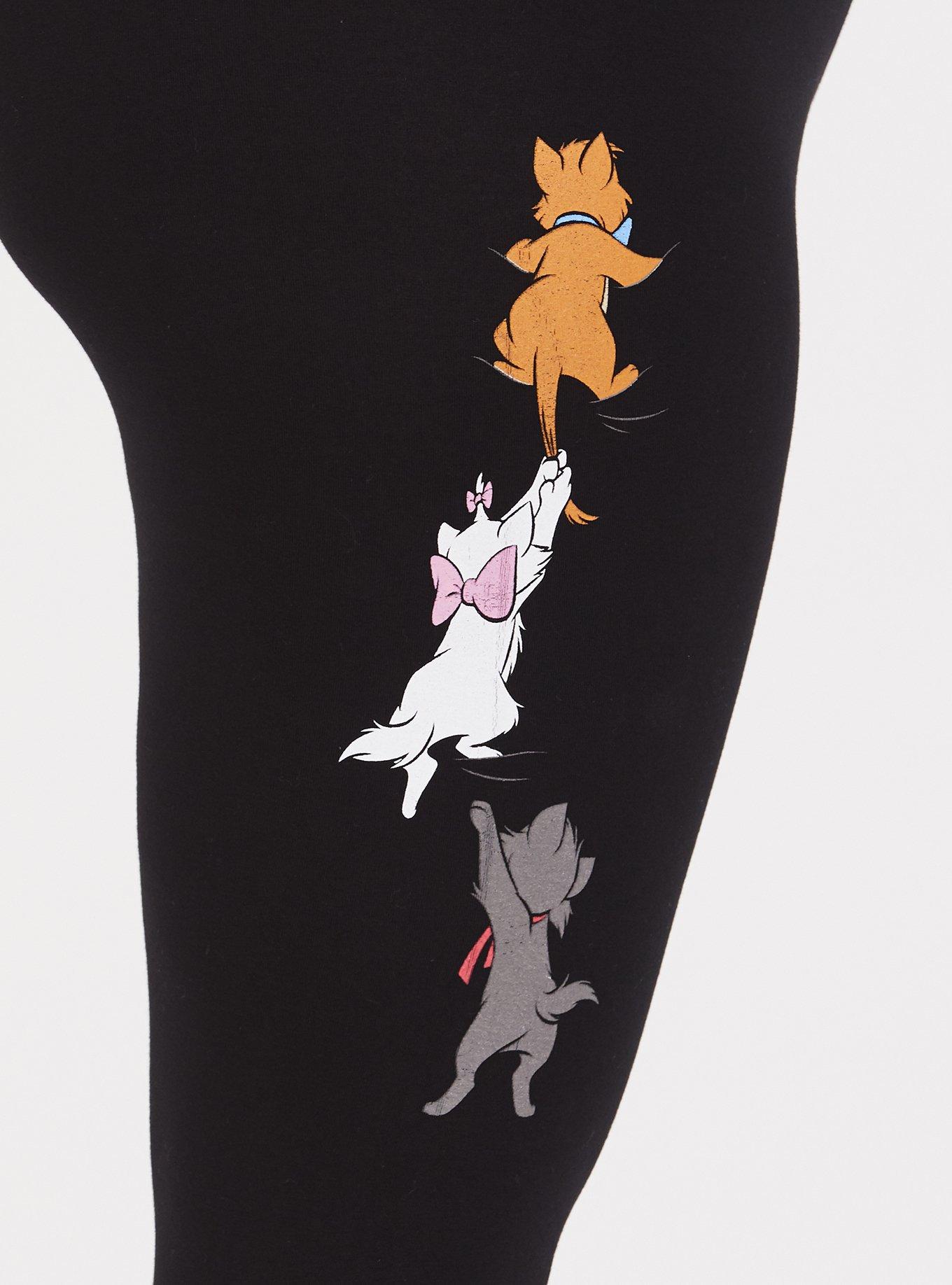 Plus Size - Disney The Aristocats Cat Character Crop Black Legging - Torrid