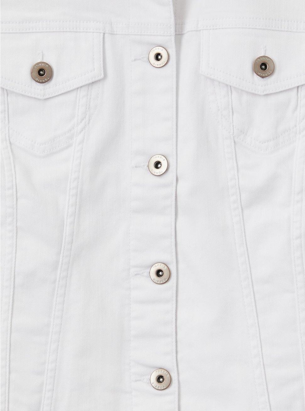 Plus Size - Denim Jacket - White - Torrid