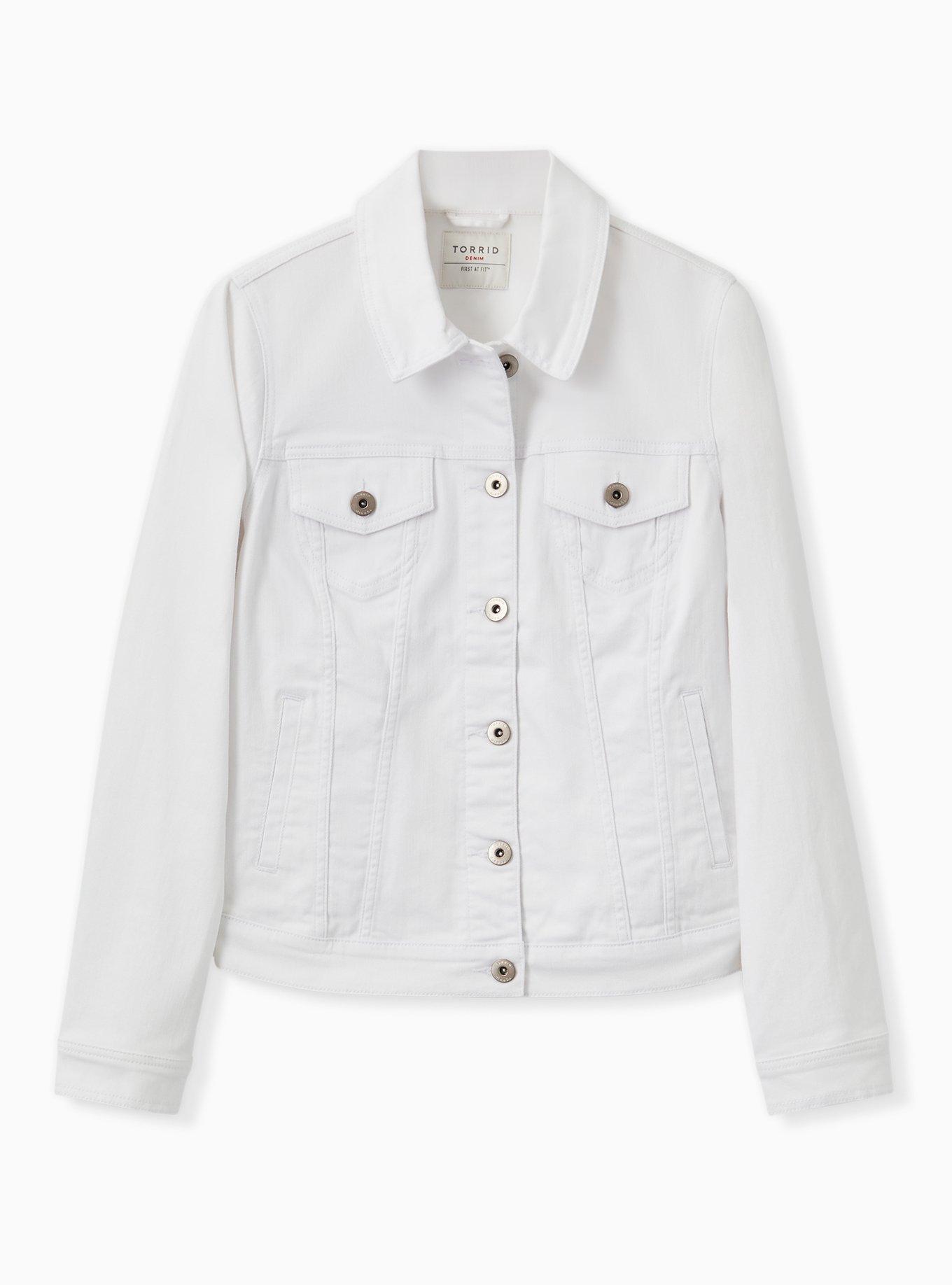 White denim jacket size hot sale 16