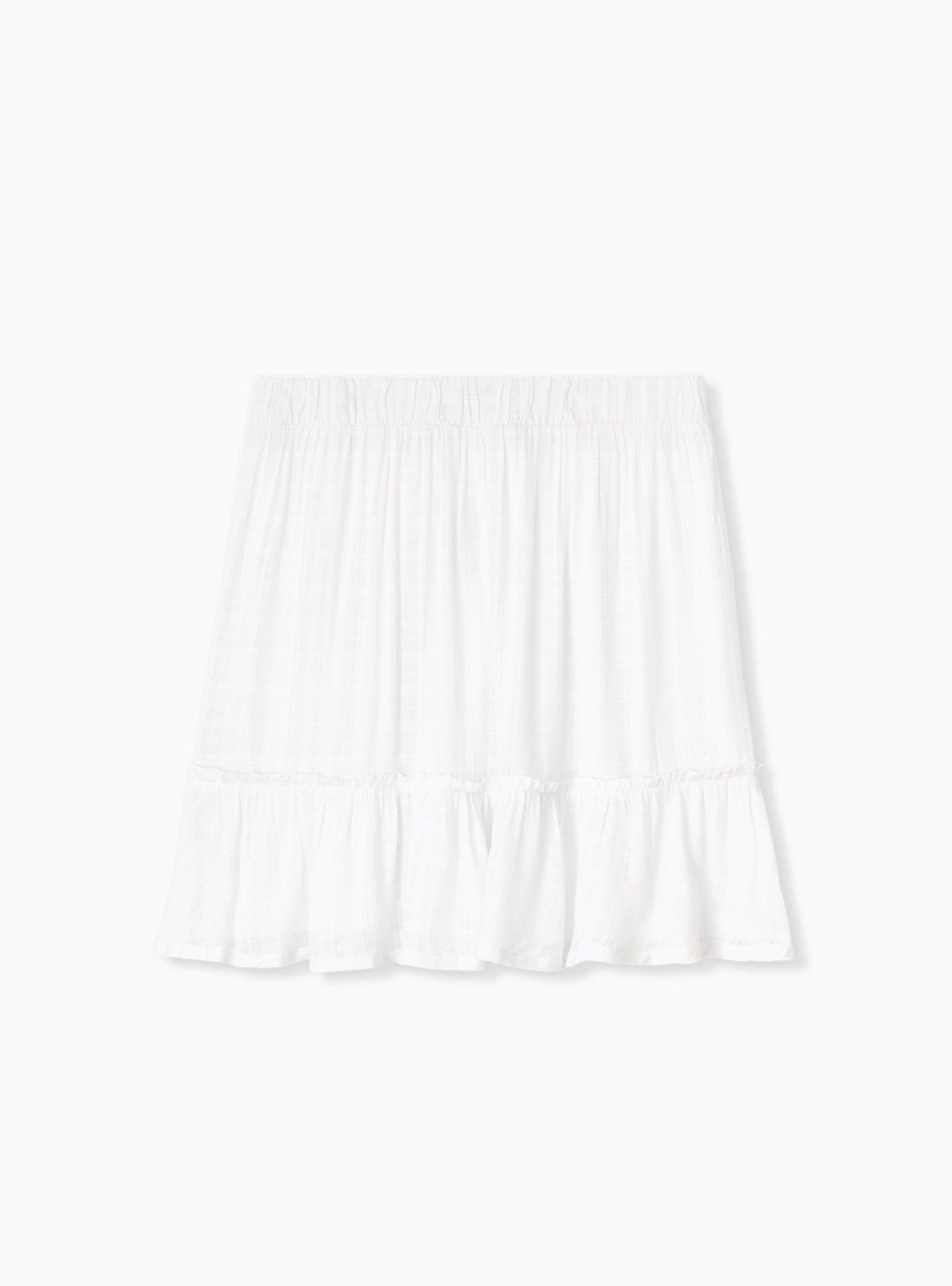 White ruffle 2025 skirt xxl