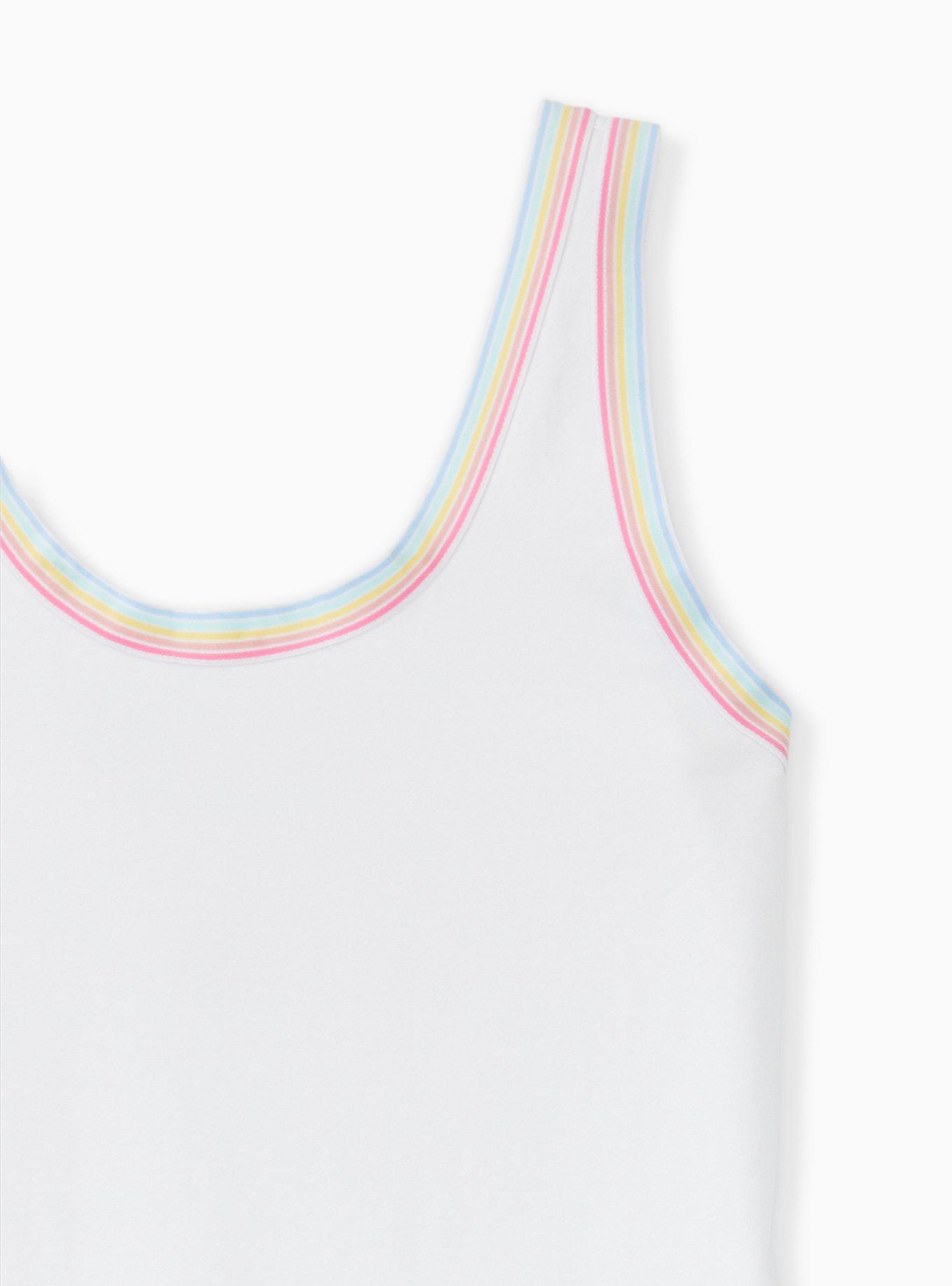 Plus Size Foxy Scoop Neck Ribbed Ringer Bodysuit, BRIGHT WHITE, alternate